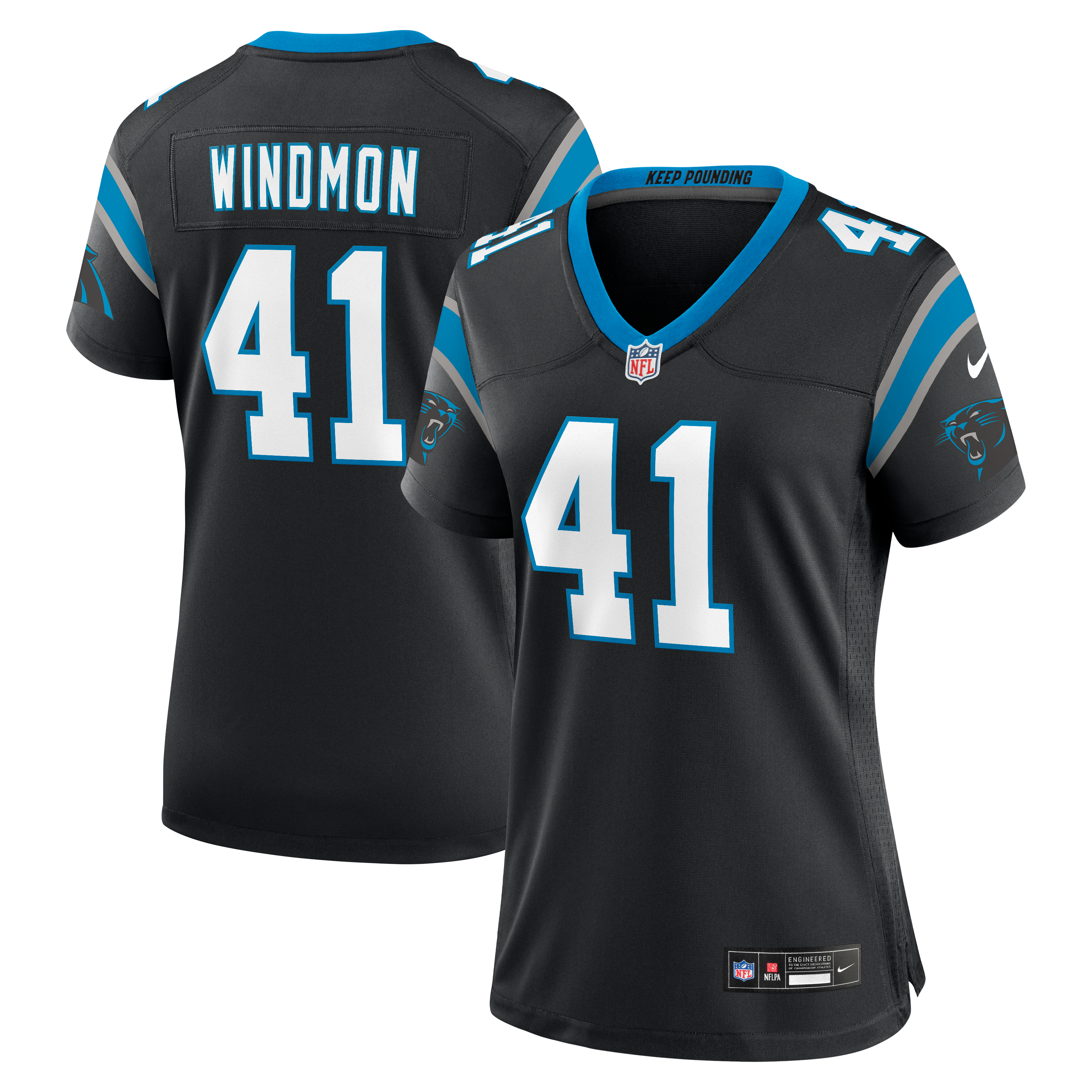 Jacoby Windmon Carolina Panthers Women's Team Game Jersey - Black - Image 2