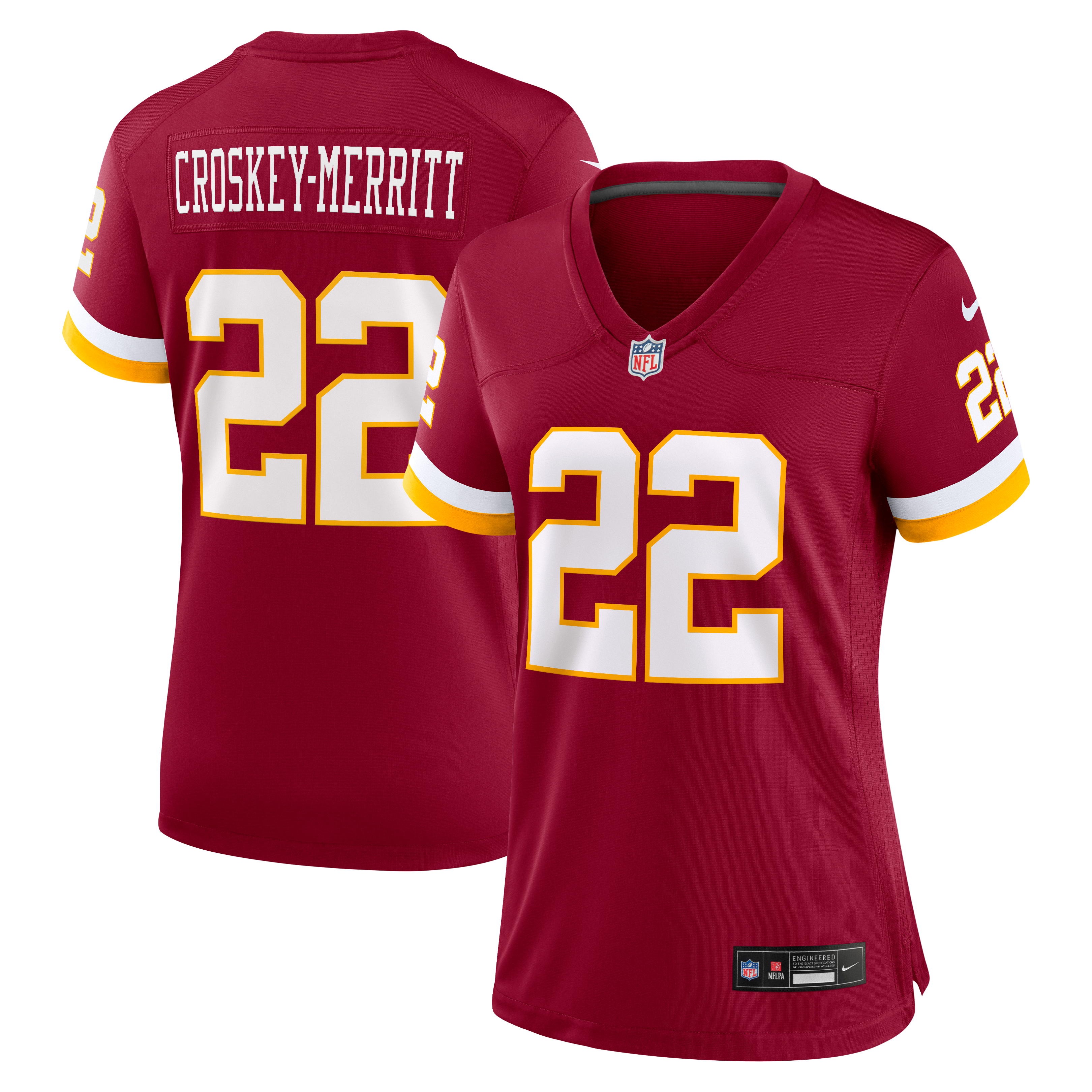 Jacory Croskey-Merritt Washington Commanders Women's Game Super Bowl Era Jersey - Burgundy - Image 2