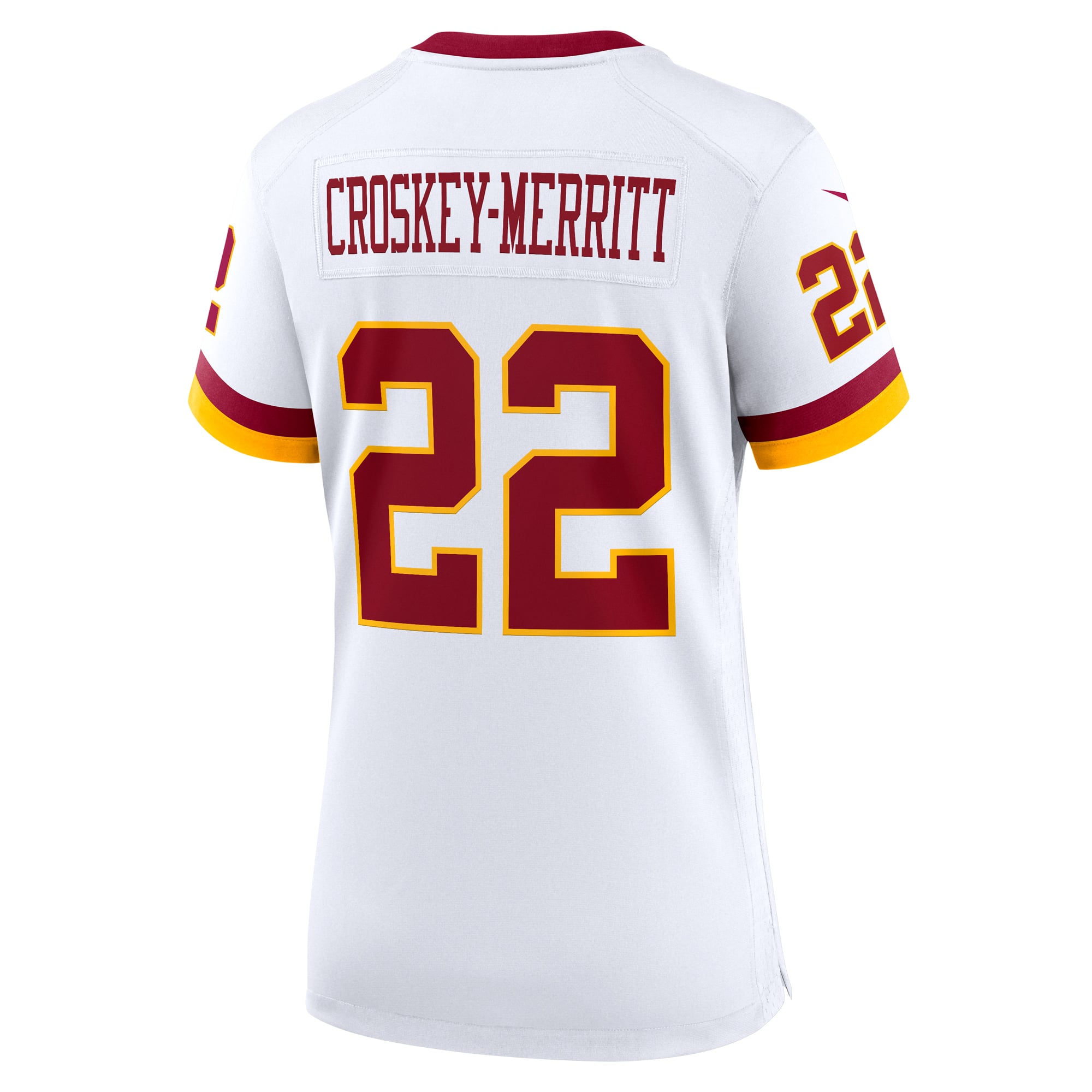 Jacory Croskey-Merritt Washington Commanders Women's Hail Raiser Alternate Game Jersey - White - Image 4