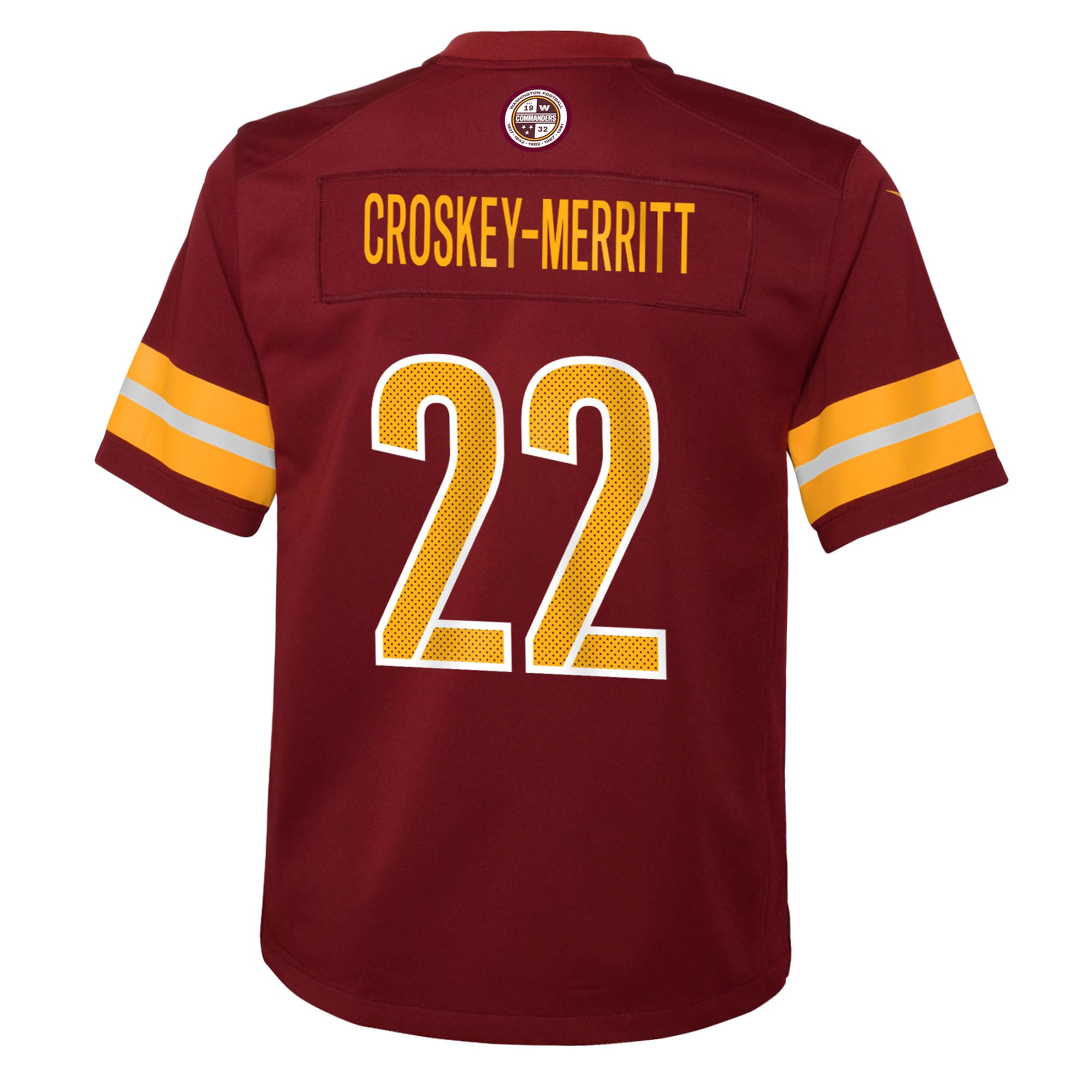 Jacory Croskey-Merritt Washington Commanders Youth Team Game Jersey - Burgundy - Image 4
