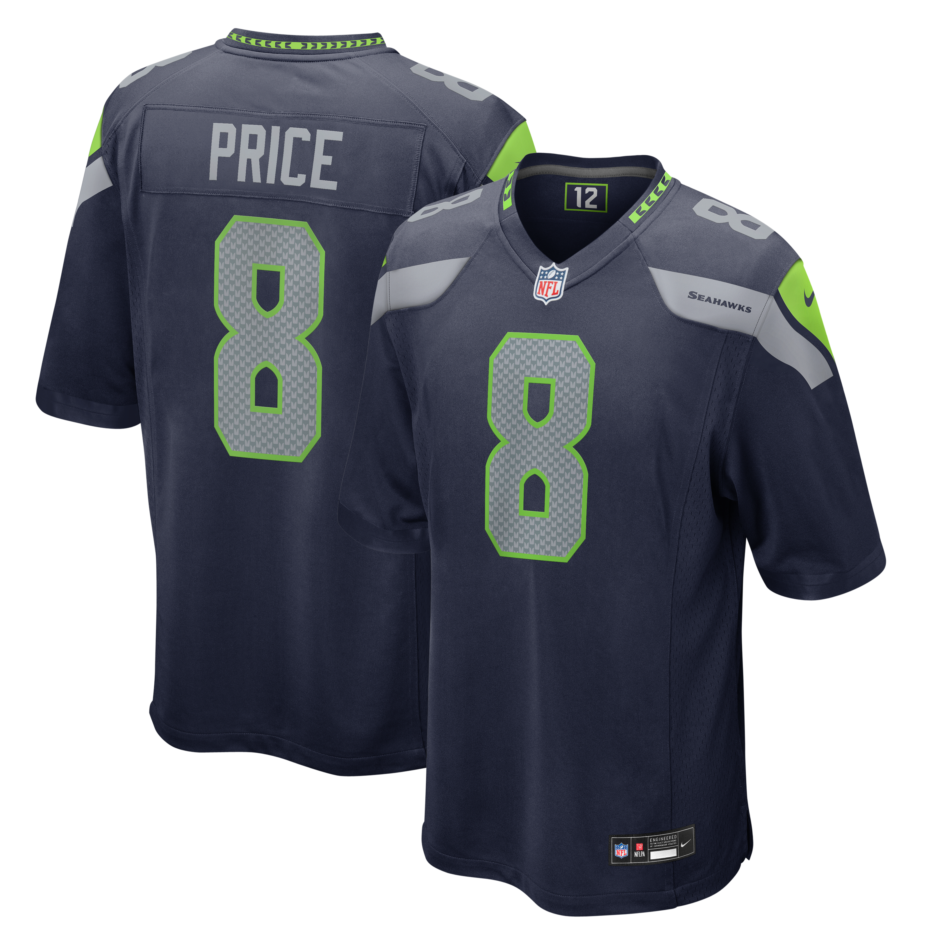 Jadarian Price Seattle Seahawks 2026 Draft First Round Pick No. 32 Team Game Jersey - College Navy - Image 2