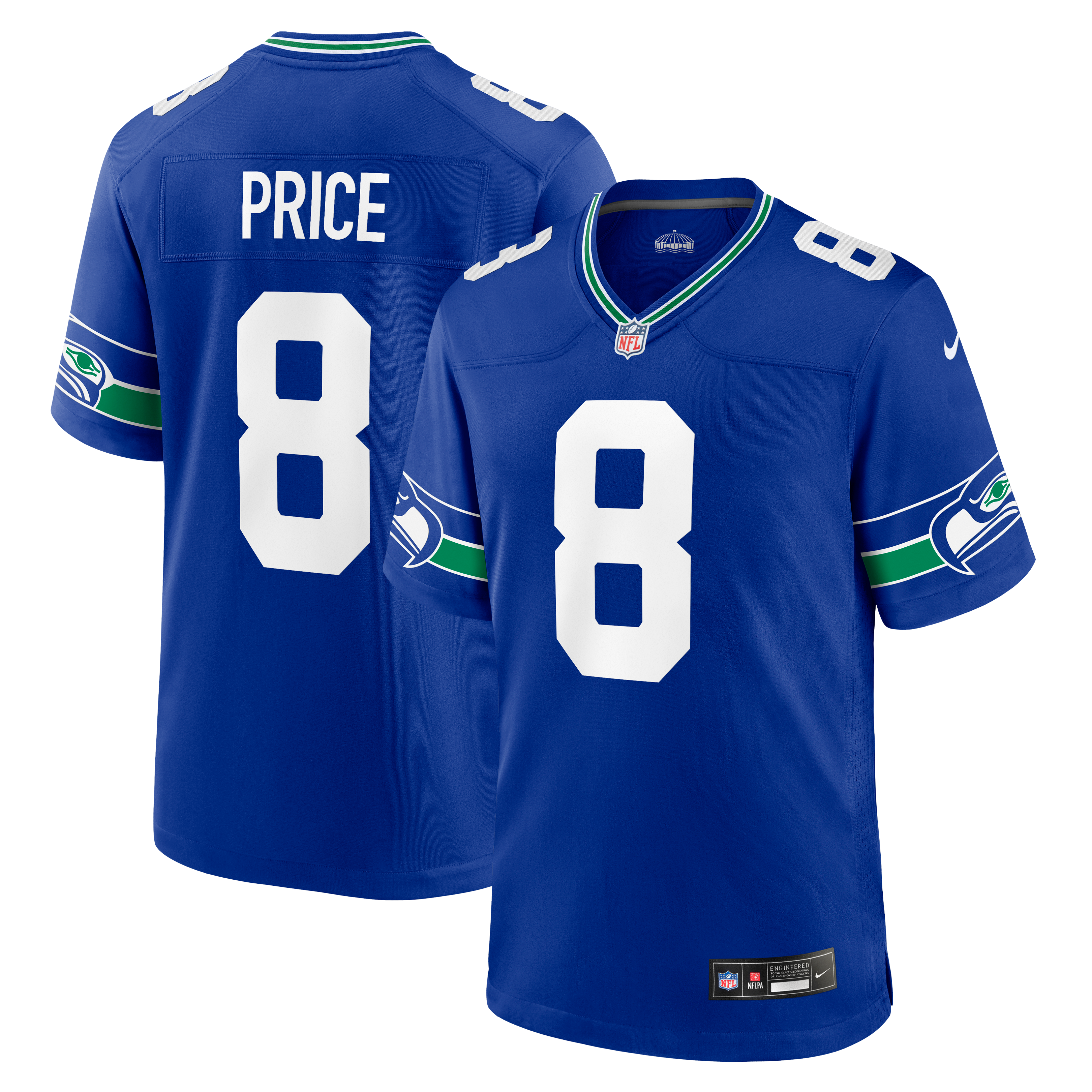 Jadarian Price Seattle Seahawks Alternate Game Jersey - Royal - Image 2