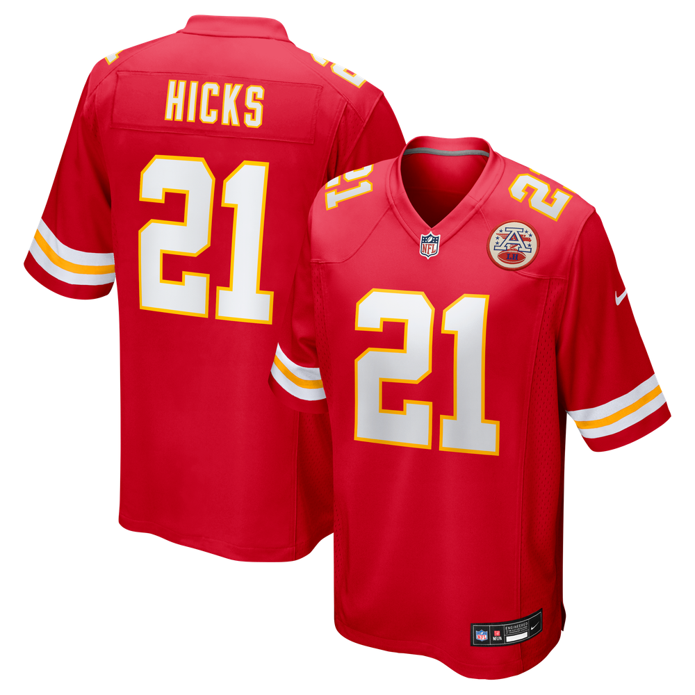 Jaden Hicks Kansas City Chiefs Game Jersey - Red - Image 2