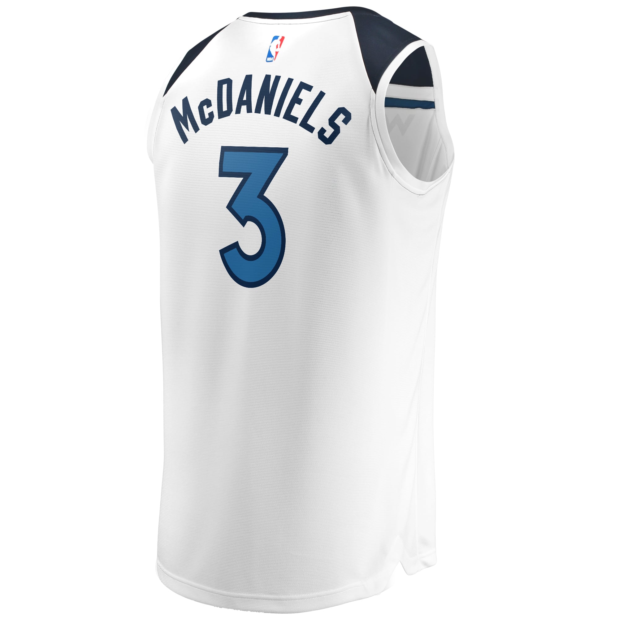 Jaden McDaniels Minnesota Timberwolves Fast Break Player Jersey - Association Edition - White - Image 4