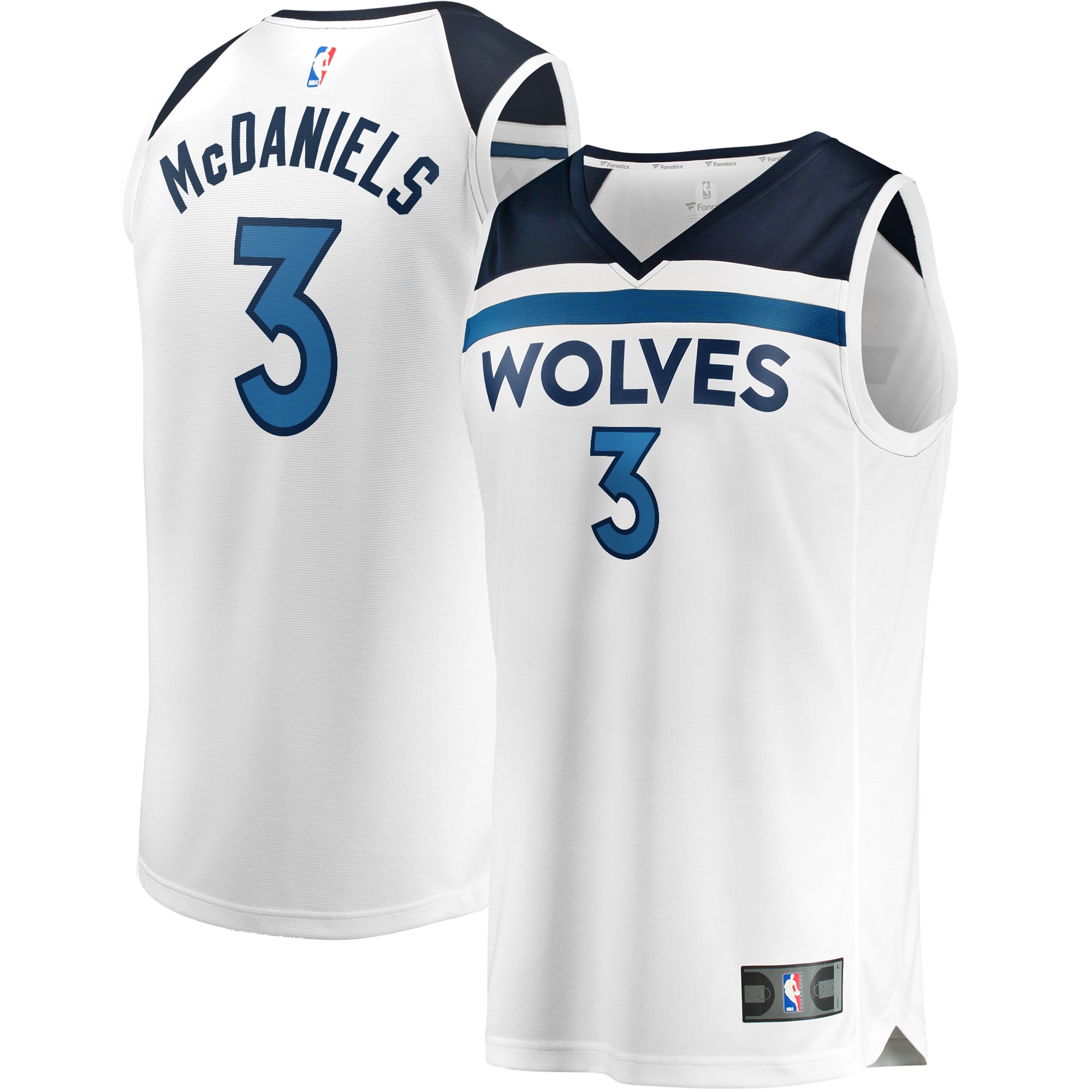 Jaden McDaniels Minnesota Timberwolves Fast Break Player Jersey - Association Edition - White