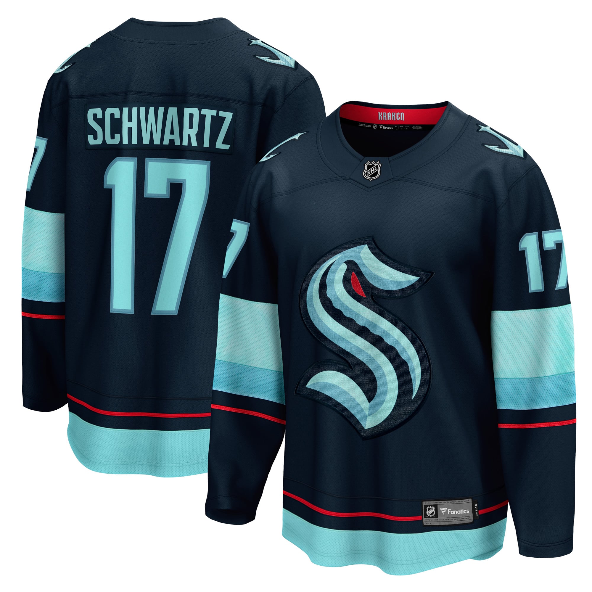 Jaden Schwartz Seattle Kraken Home Breakaway Player Jersey - Navy - Image 2