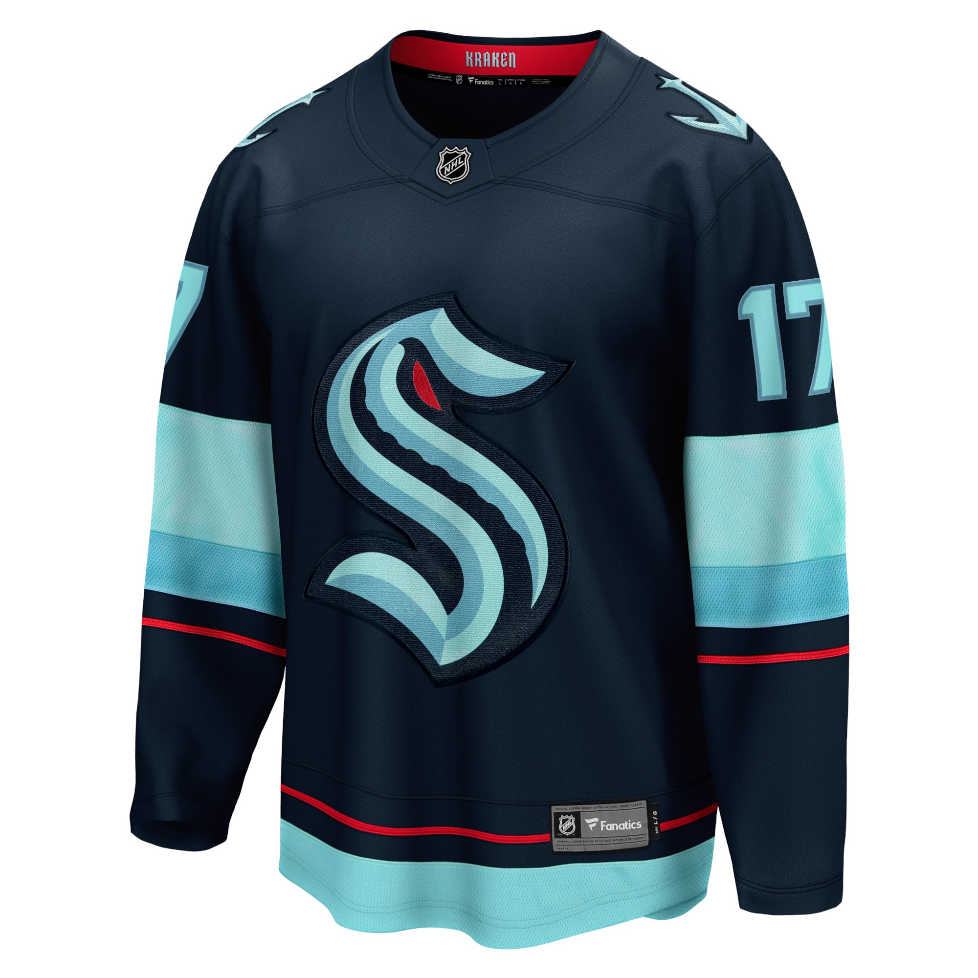 Jaden Schwartz Seattle Kraken Home Breakaway Player Jersey - Navy - Image 3