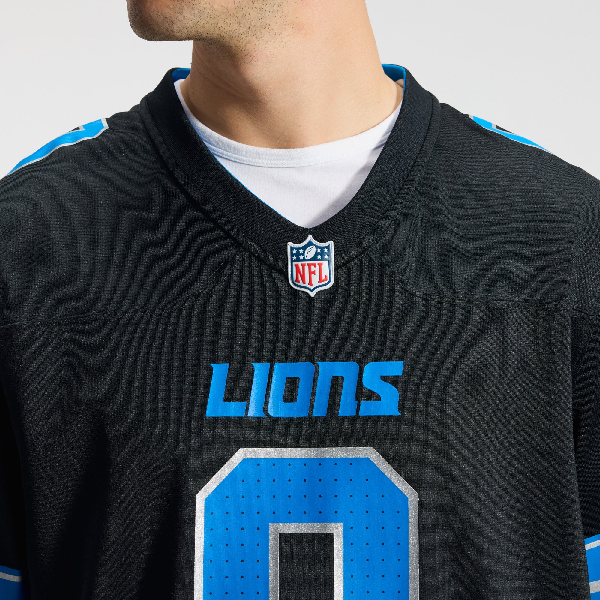 Jahmyr Gibbs Detroit Lions 2nd Alternate Game Player Jersey - Black - Image 11