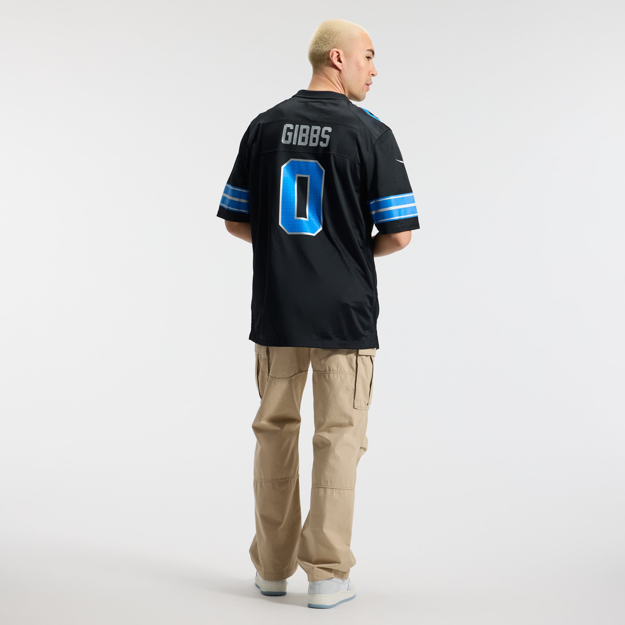 Jahmyr Gibbs Detroit Lions 2nd Alternate Game Player Jersey - Black - Image 7