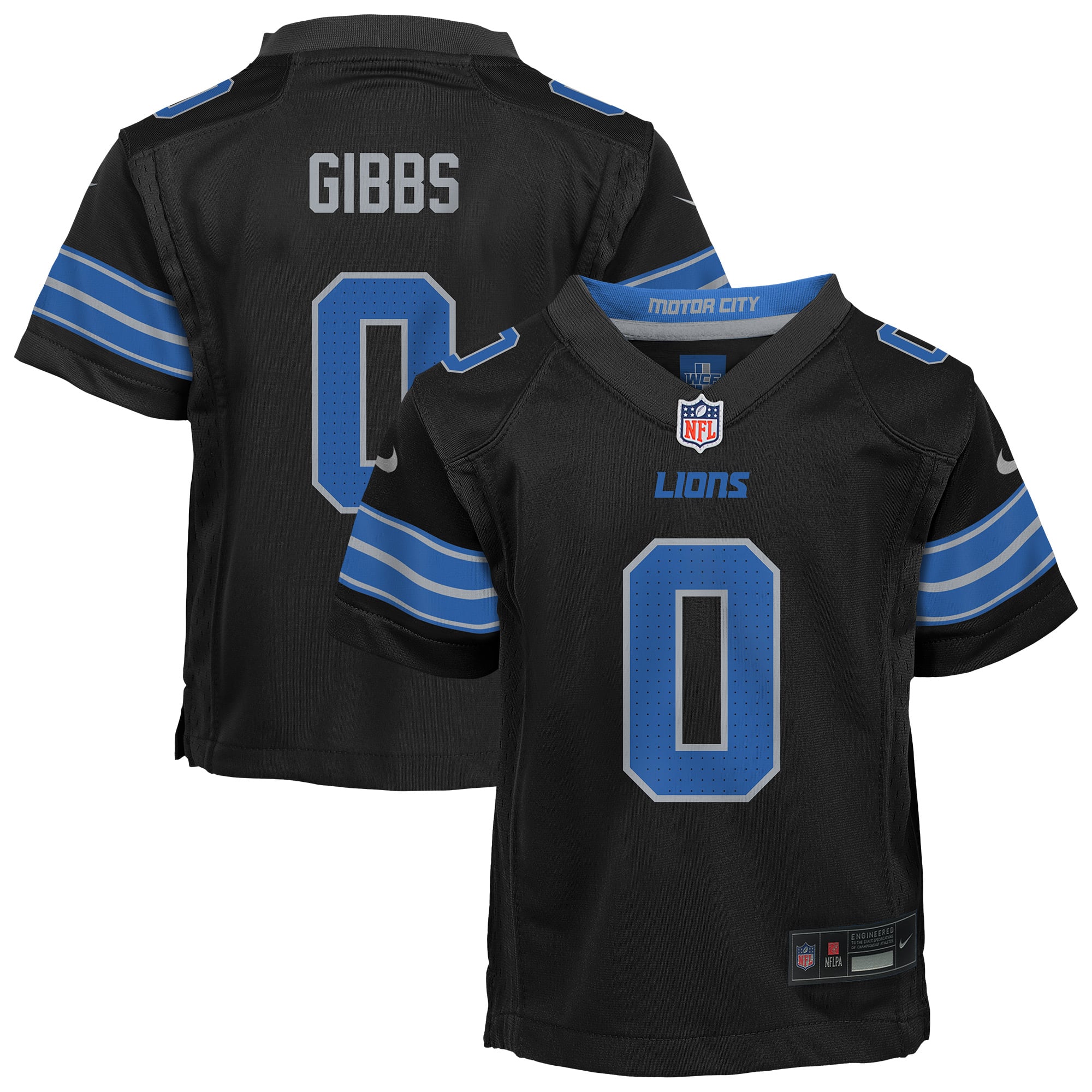 Jahmyr Gibbs Detroit Lions Preschool Alternate Game Jersey - Black - Image 2