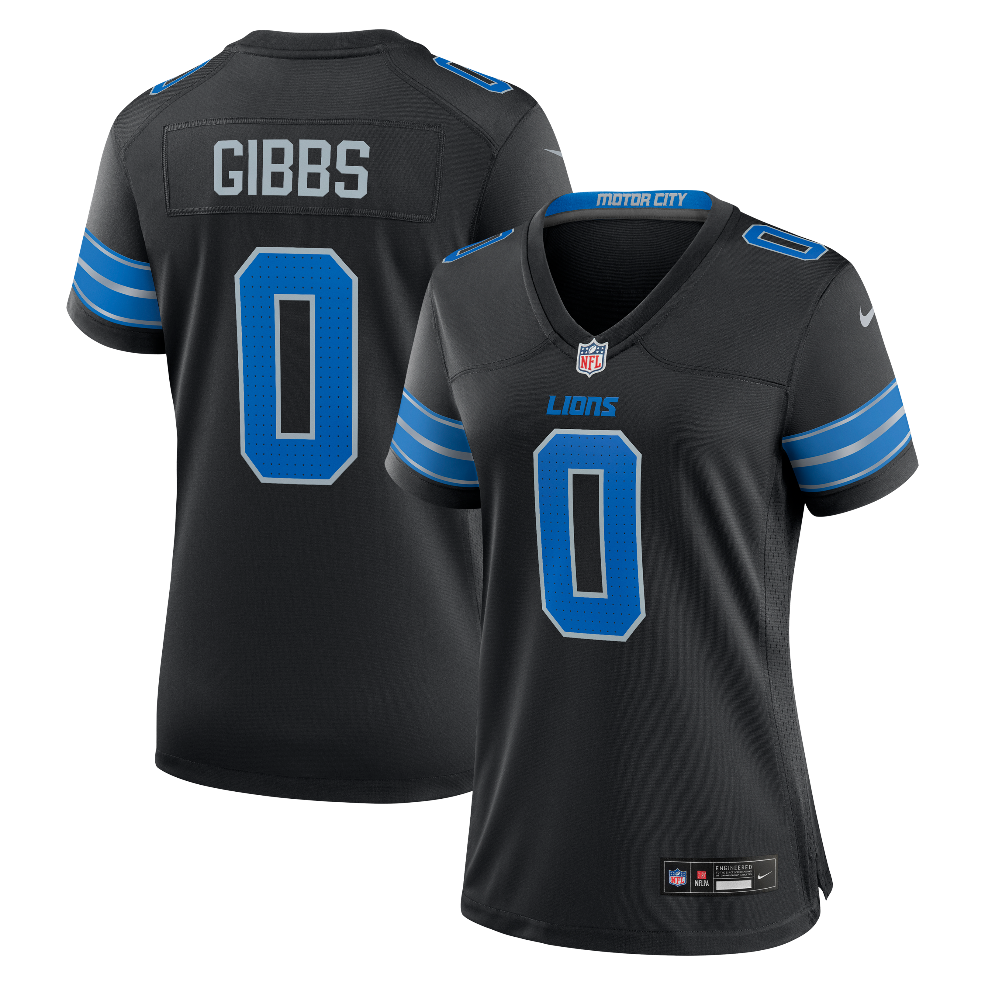 Jahmyr Gibbs Detroit Lions Women's 2nd Alternate Game Player Jersey - Black