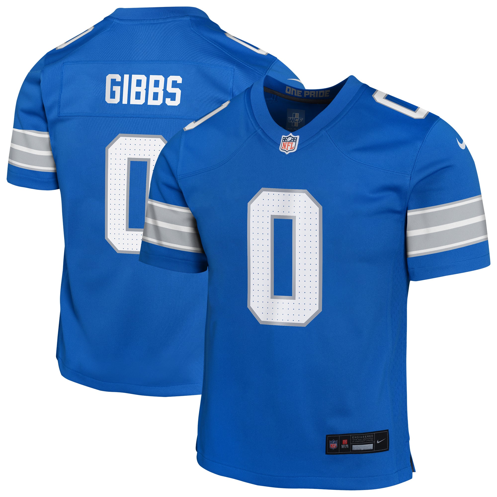 Jahmyr Gibbs Detroit Lions Youth Game Jersey - Blue - Image 2