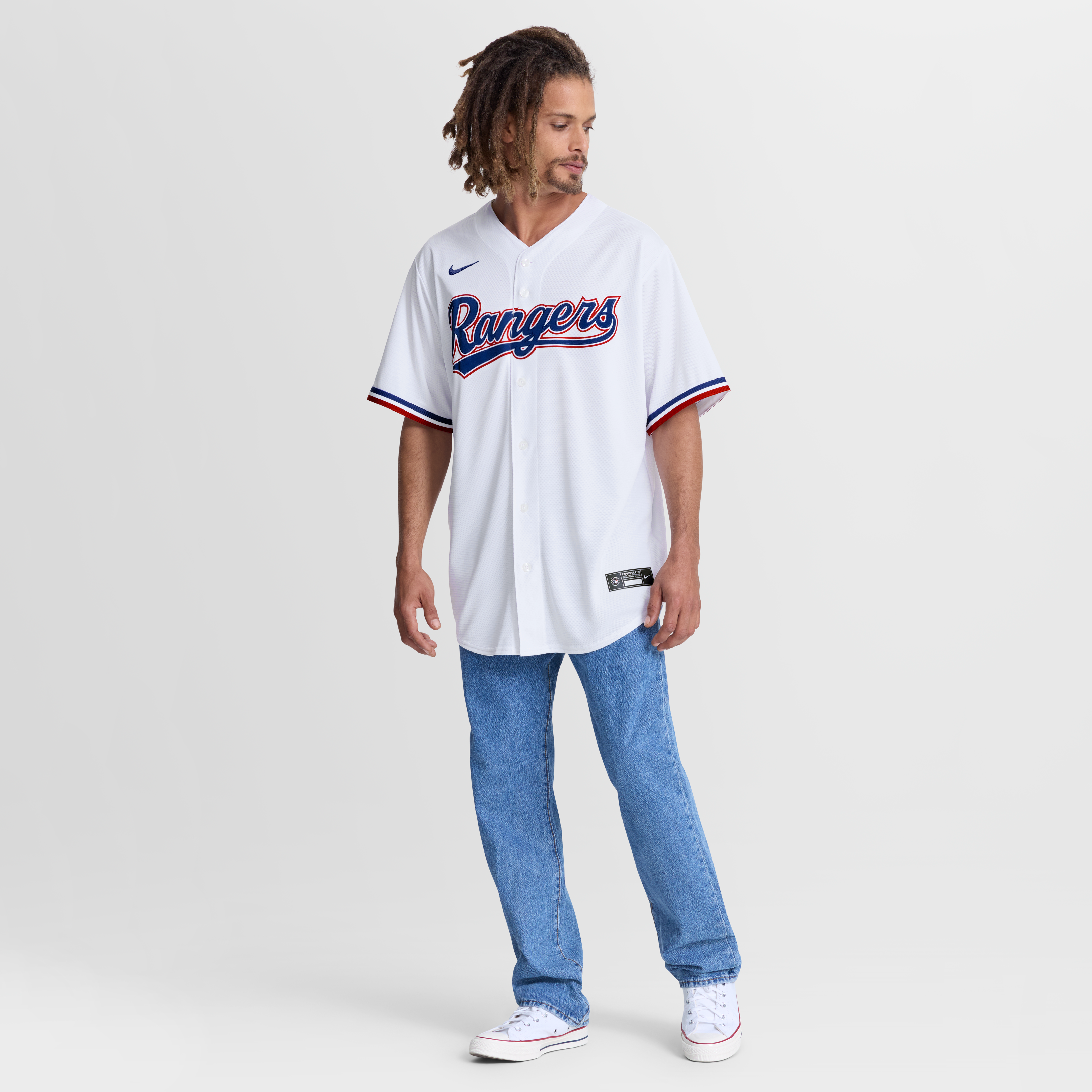 Jake Burger Texas Rangers Home Jersey - White - Image 5
