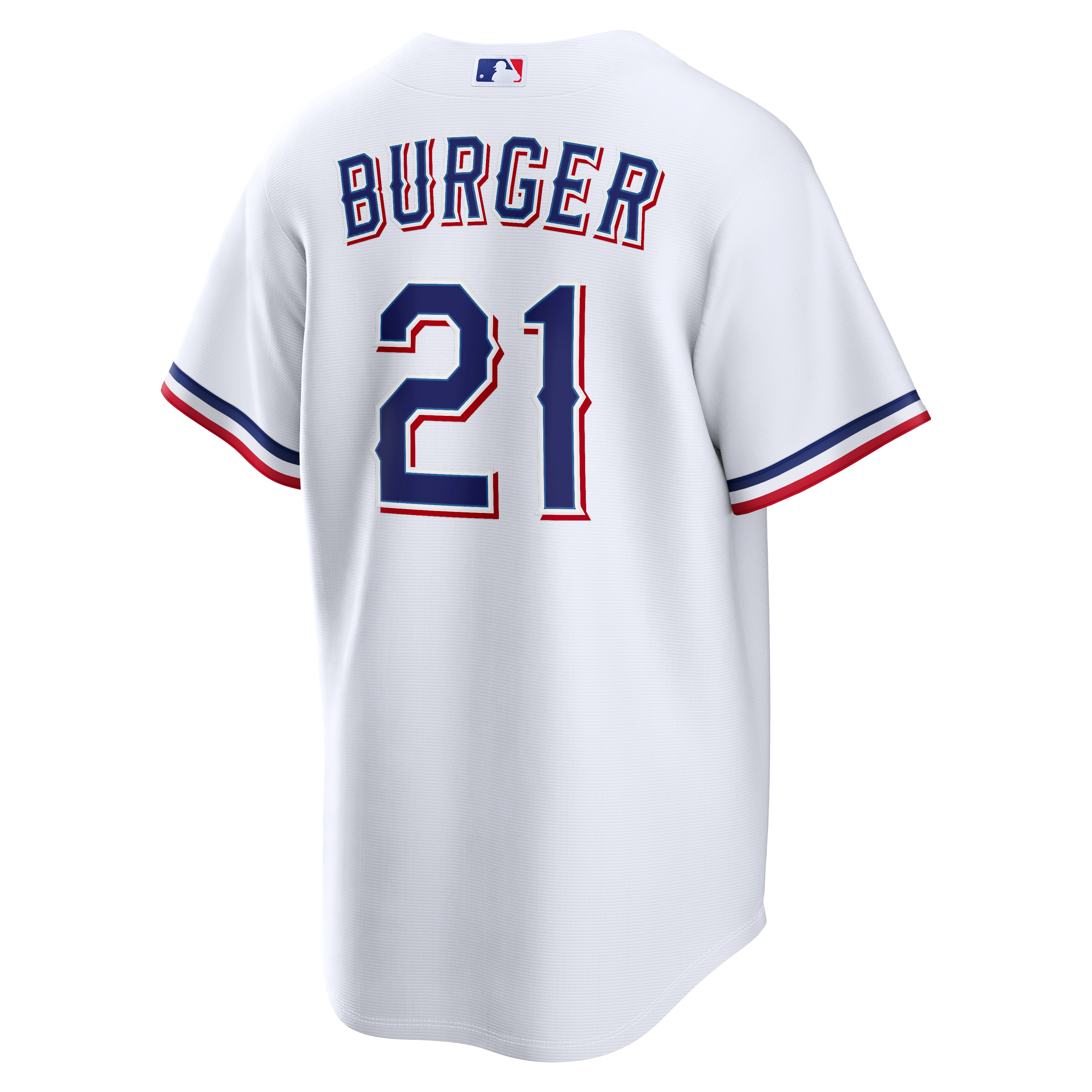 Jake Burger Texas Rangers Home Jersey - White - Image 4
