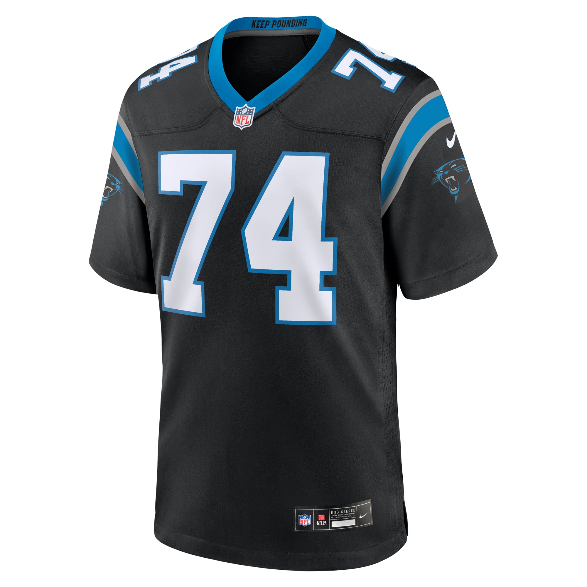 Jake Curhan Carolina Panthers Team Game Jersey - Black - Image 3