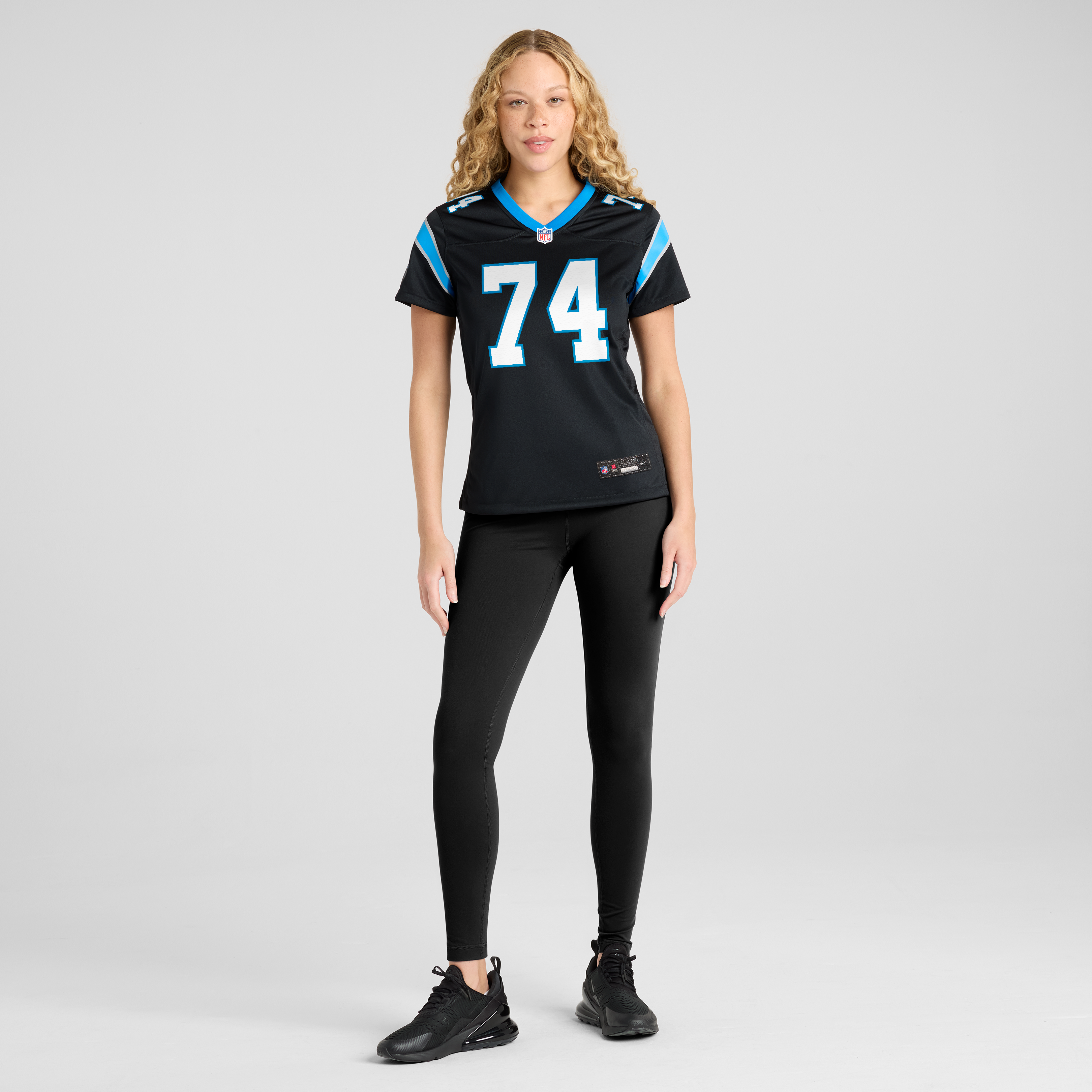 Jake Curhan Carolina Panthers Women's Team Game Jersey - Black - Image 5