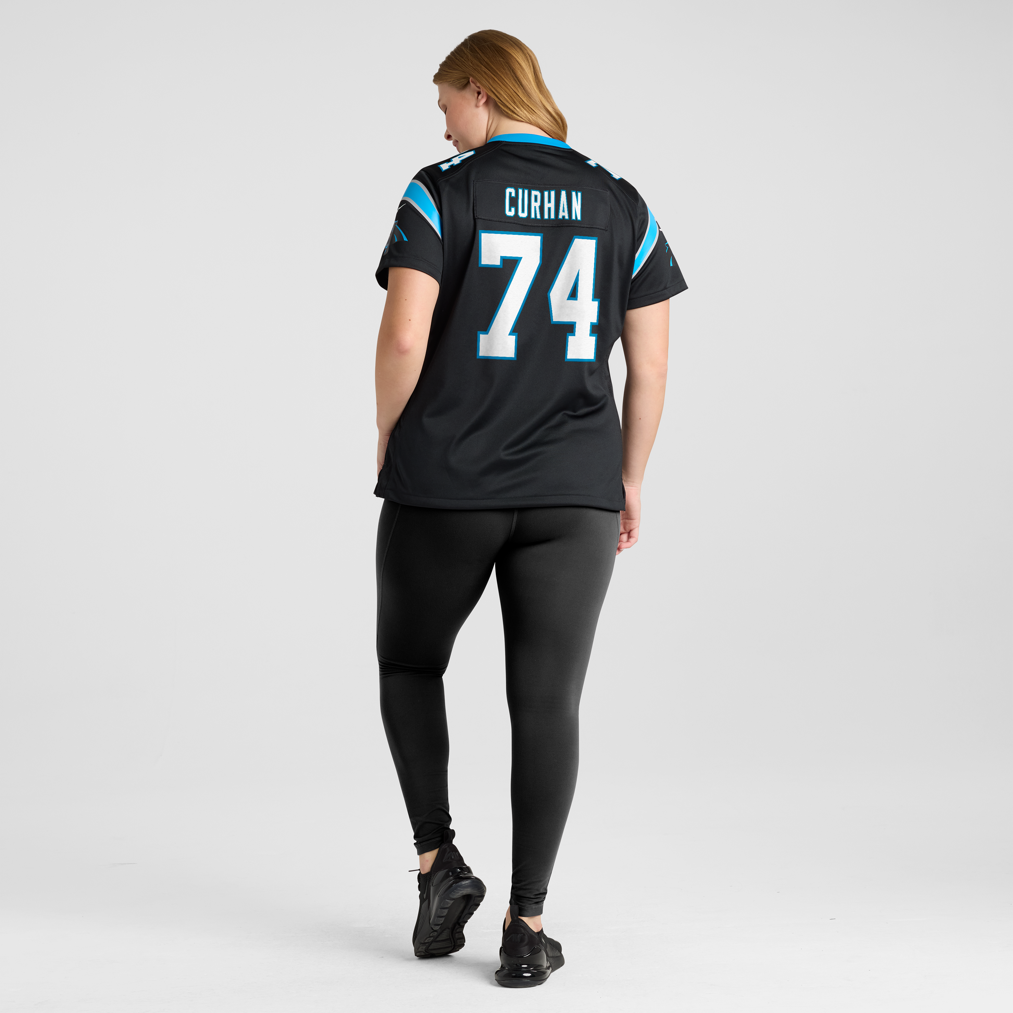 Jake Curhan Carolina Panthers Women's Team Game Jersey - Black - Image 8