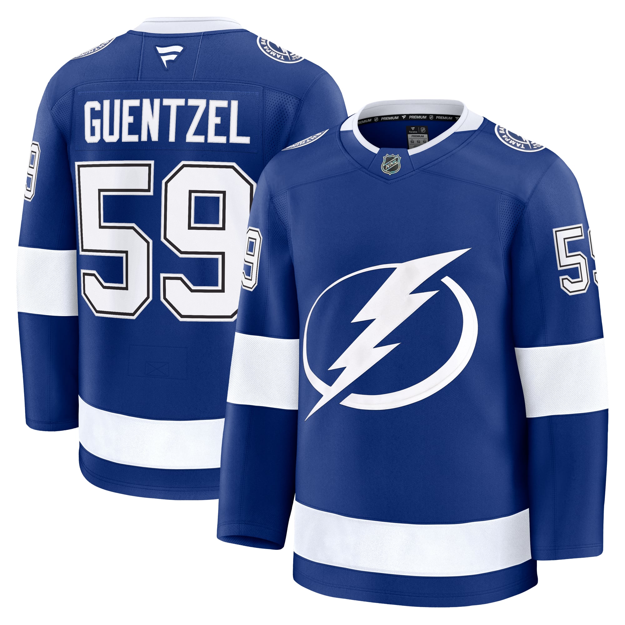 Jake Guentzel Tampa Bay Lightning Home Premium Jersey - Blue - Image 2