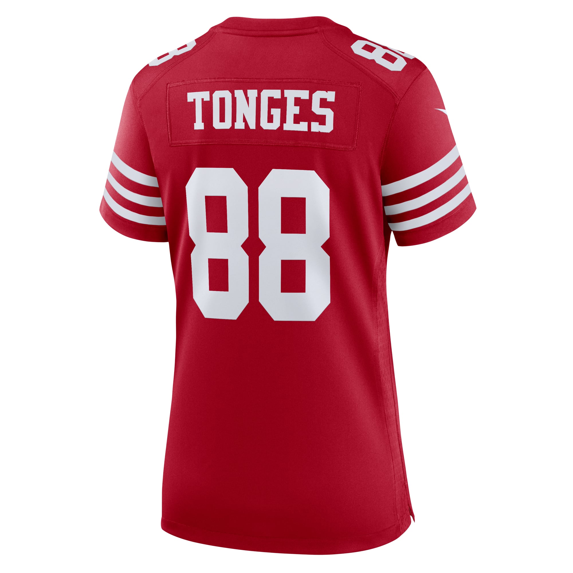 Jake Tonges San Francisco 49ers Women's Team Game Jersey - Scarlet - Image 4