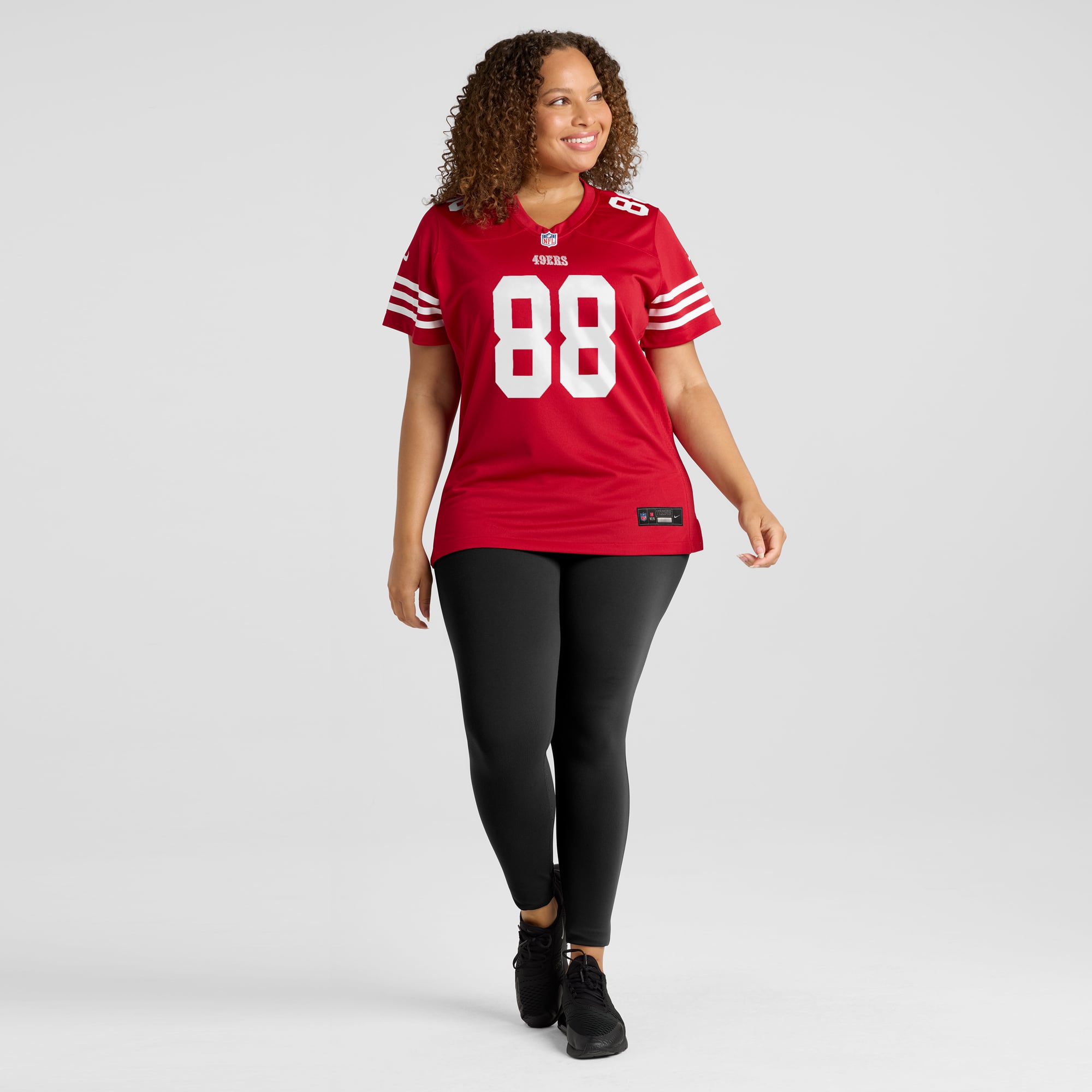 Jake Tonges San Francisco 49ers Women's Team Game Jersey - Scarlet - Image 7
