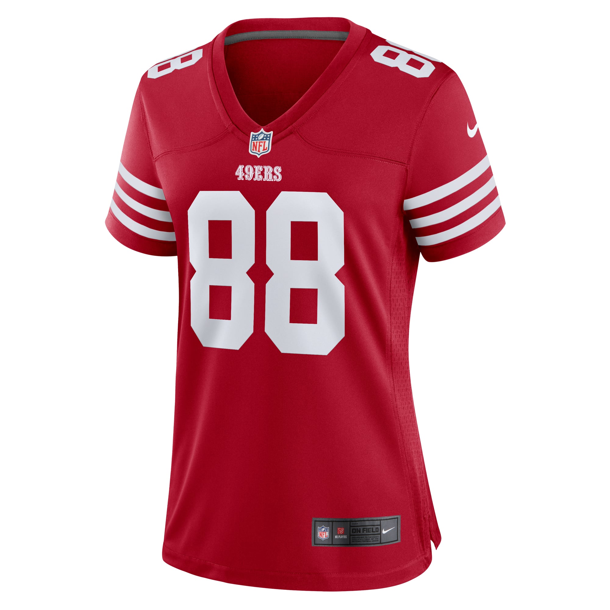Jake Tonges San Francisco 49ers Women's Team Game Jersey - Scarlet - Image 3