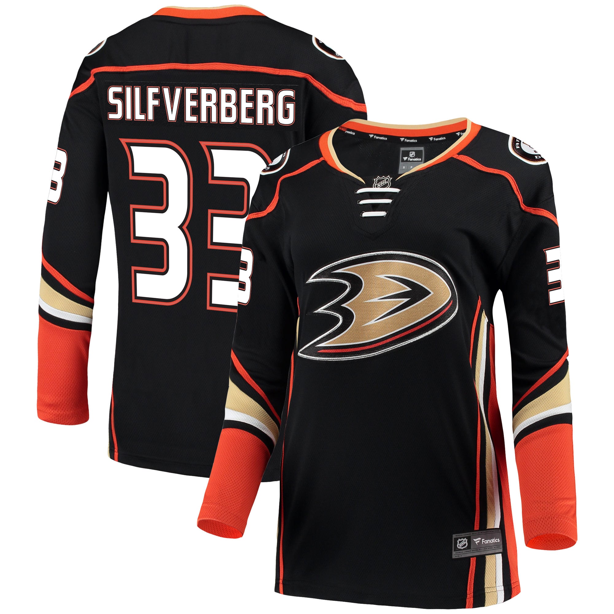 Jakob Silfverberg Anaheim Ducks Women's Breakaway Jersey - Black - Image 2