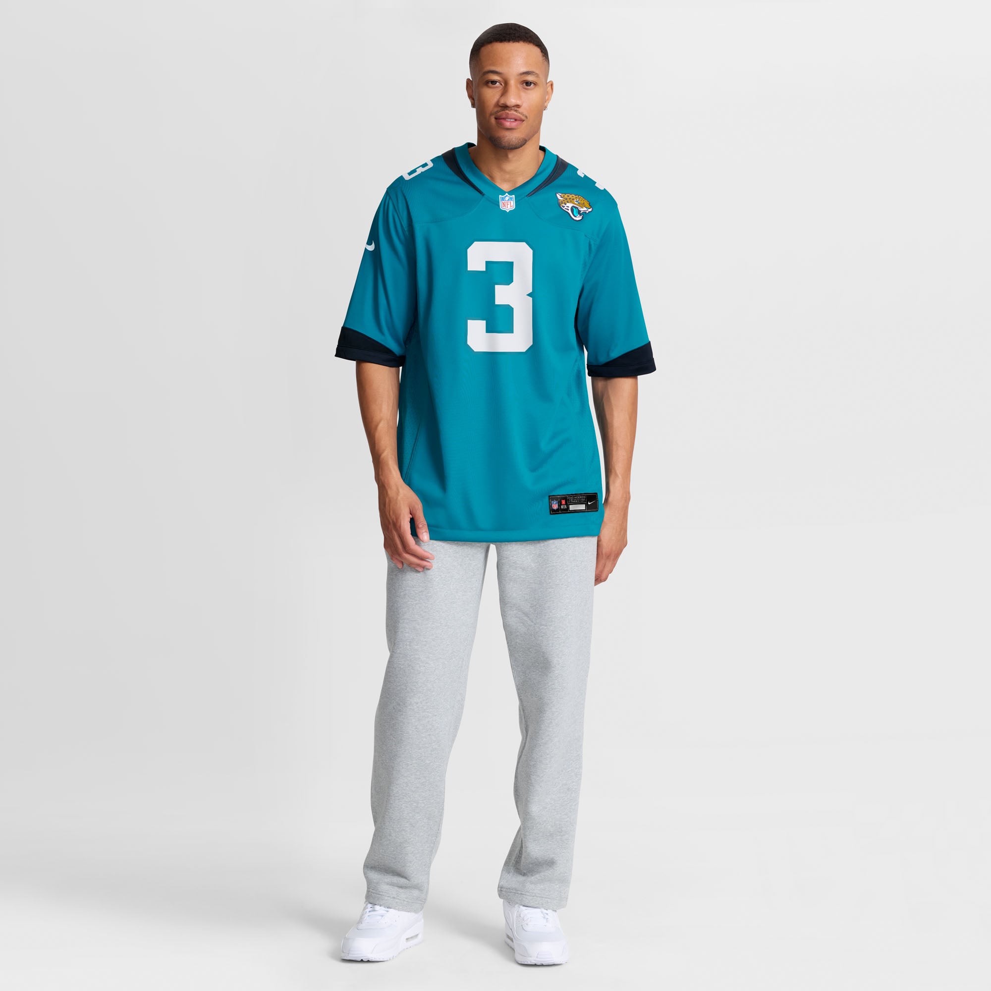 Jakobi Meyers Jacksonville Jaguars Alternate Game Jersey - Black - Teal - Image 5