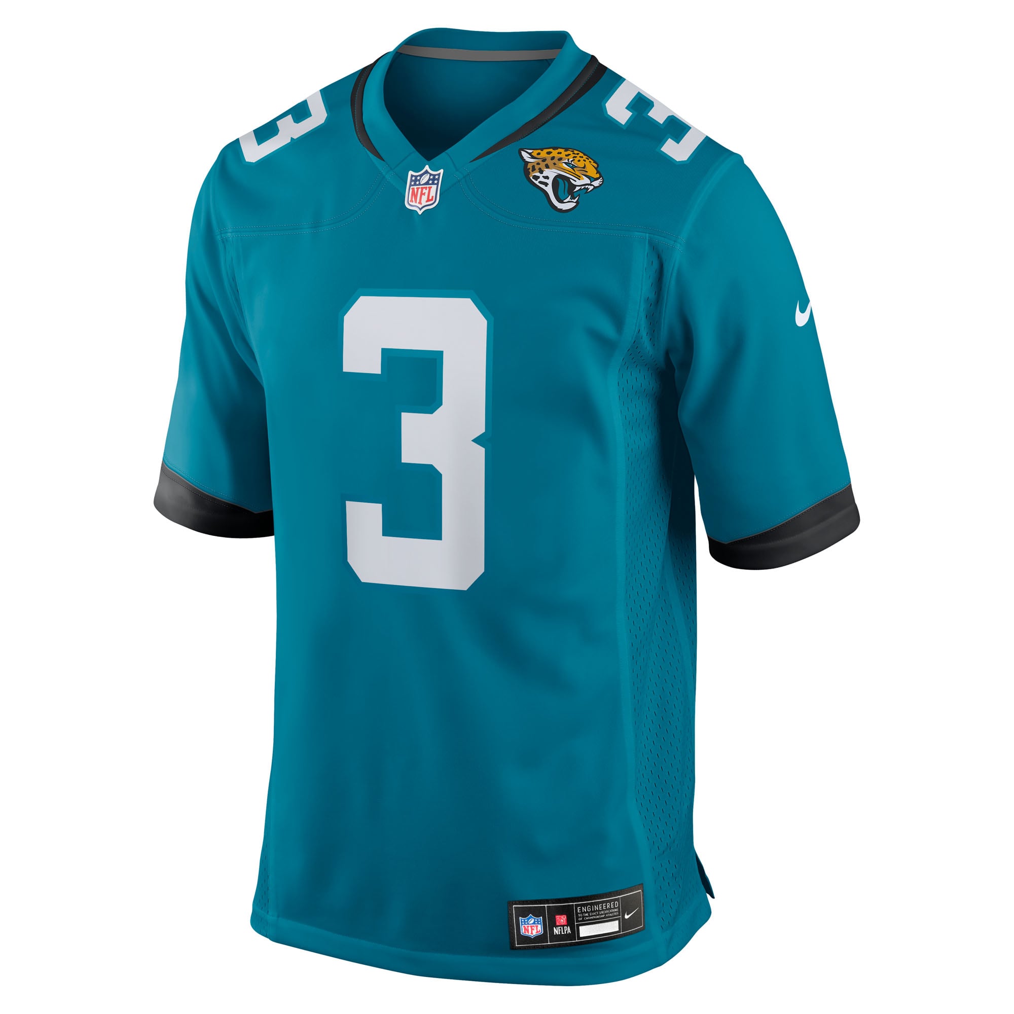 Jakobi Meyers Jacksonville Jaguars Alternate Game Jersey - Black - Teal - Image 3