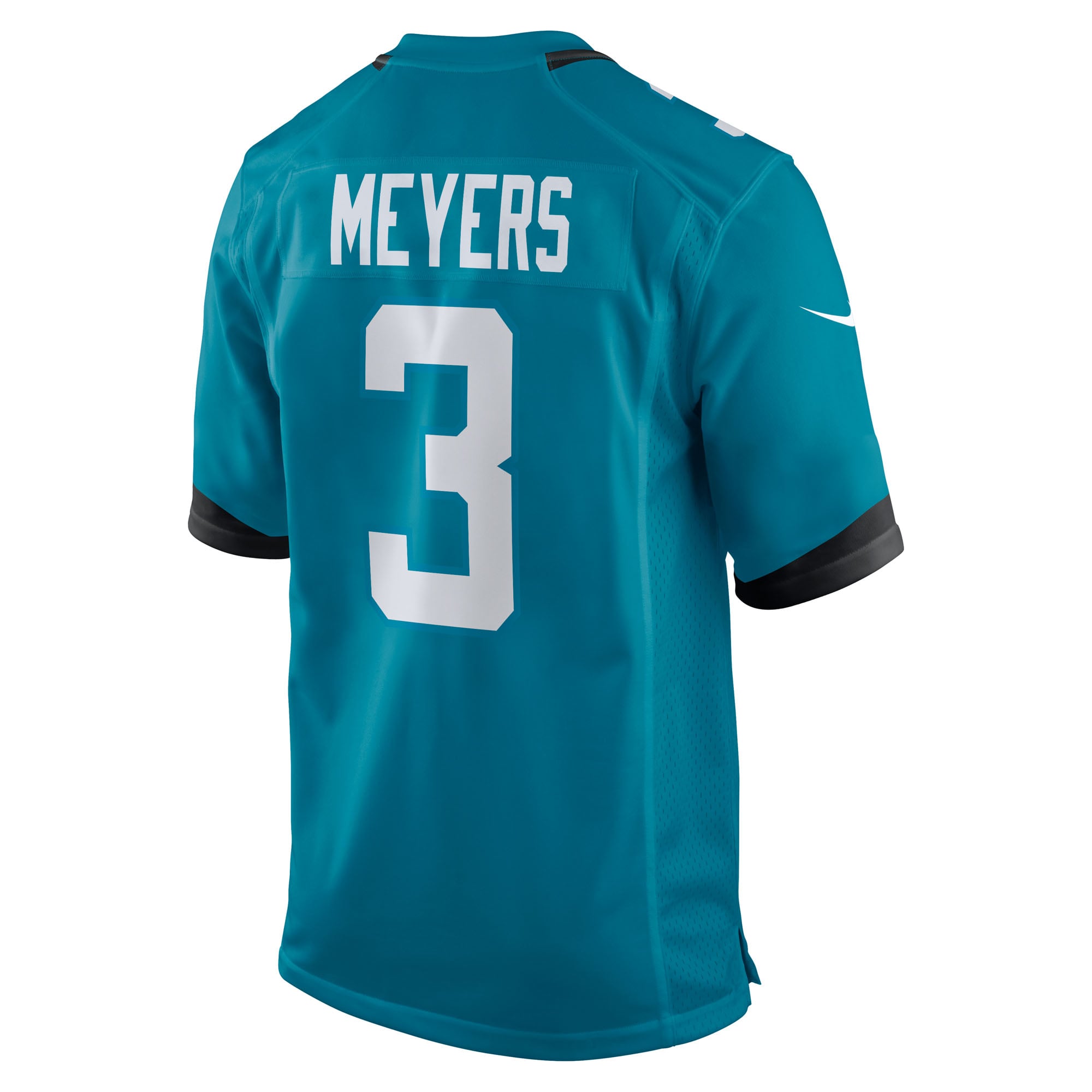 Jakobi Meyers Jacksonville Jaguars Alternate Game Jersey - Black - Teal - Image 4