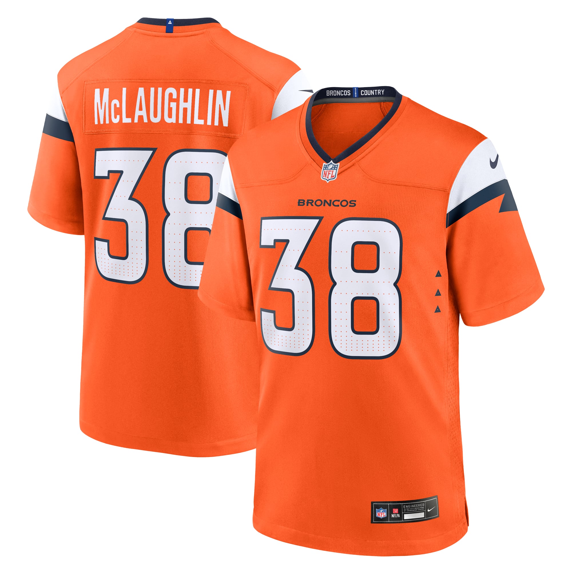 Jaleel McLaughlin Denver Broncos Team Game Jersey - Orange - Orange - Image 2
