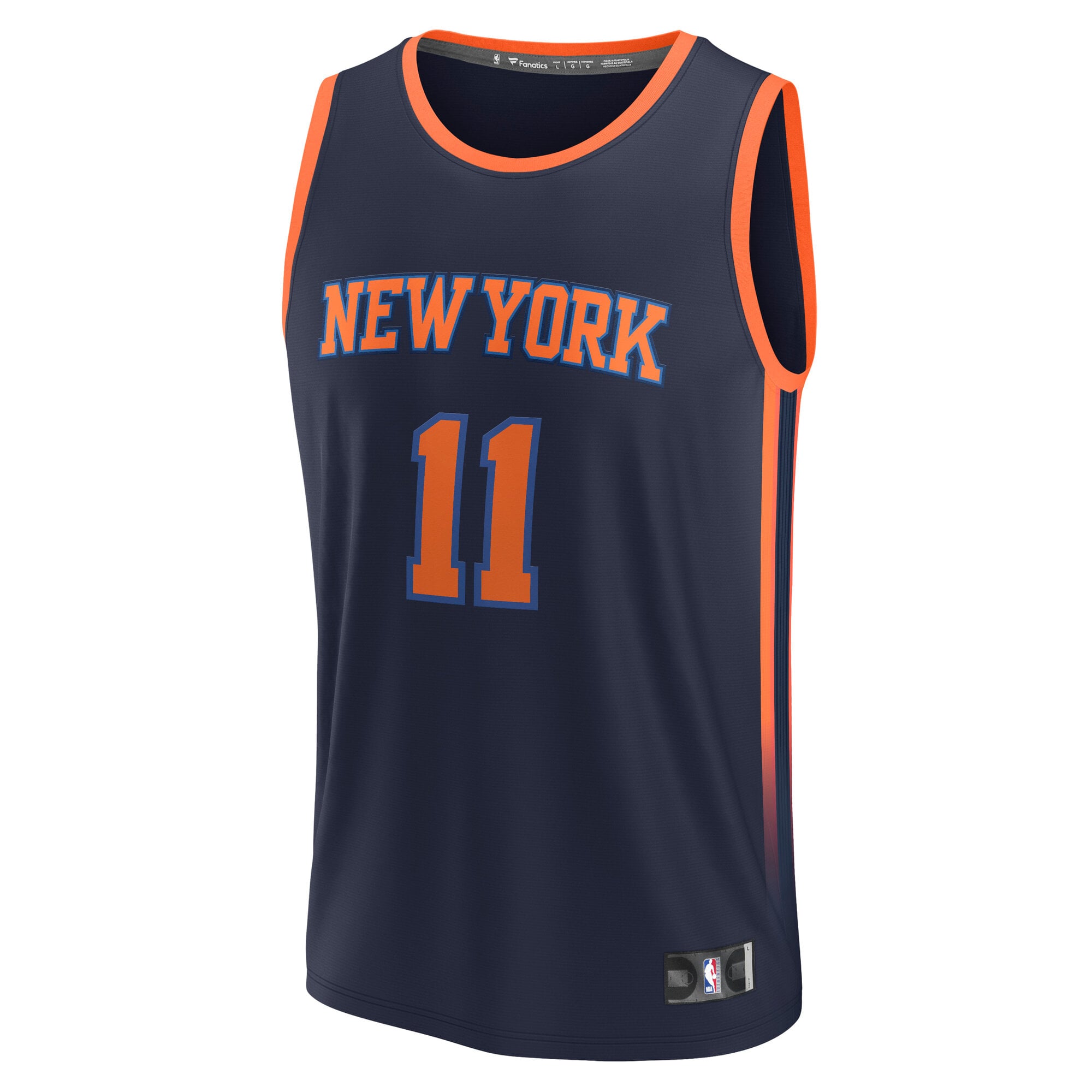 Jalen Brunson New York Knicks Youth Fast Break Player Jersey - Statement Edition - Navy - Image 3