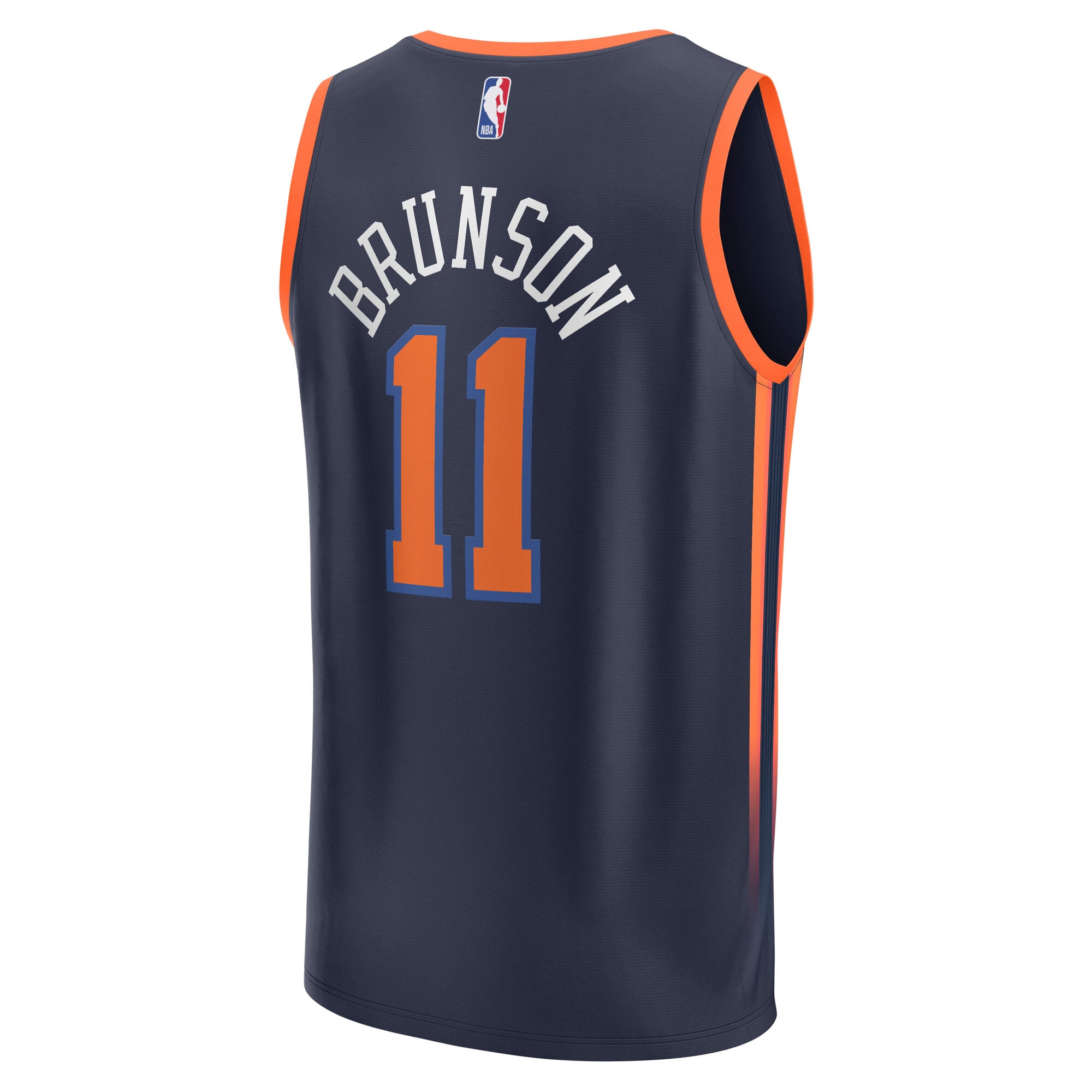 Jalen Brunson New York Knicks Youth Fast Break Player Jersey - Statement Edition - Navy - Image 4