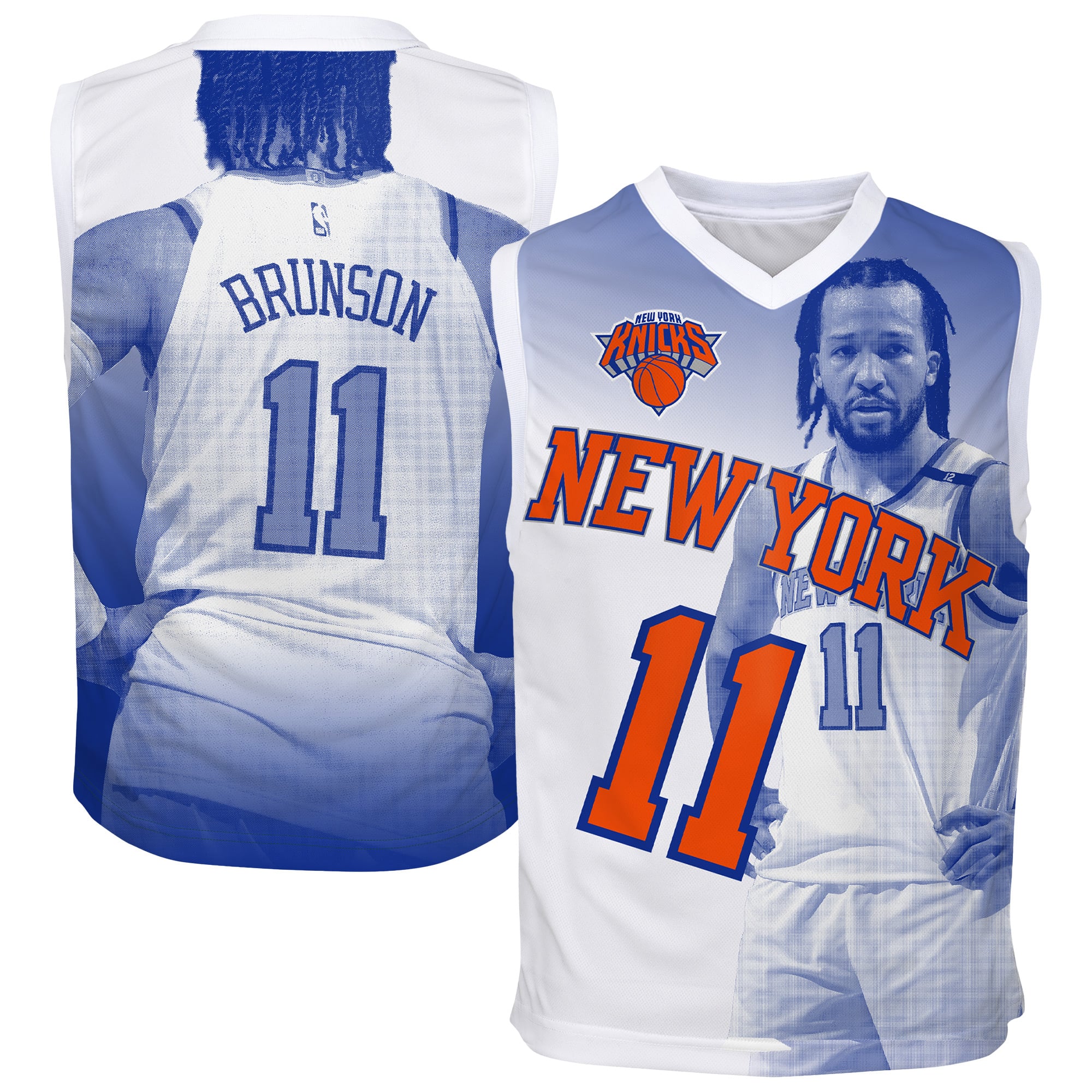 Jalen Brunson New York Knicks Outerstuff Youth Hometown Fashion Jersey - Blue