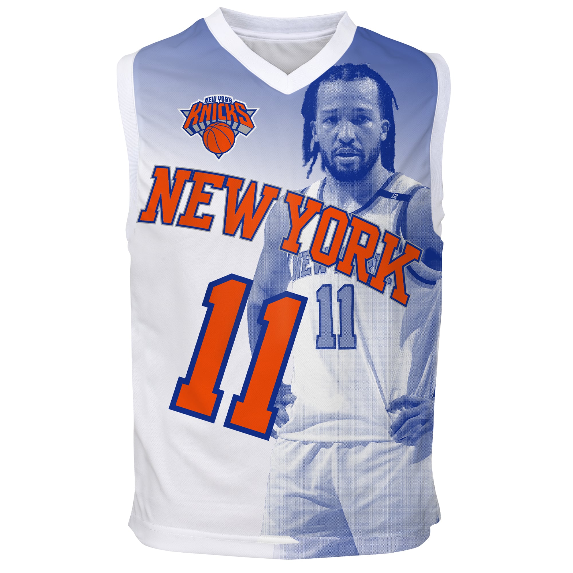Jalen Brunson New York Knicks Outerstuff Youth Hometown Fashion Jersey - Blue - Image 3