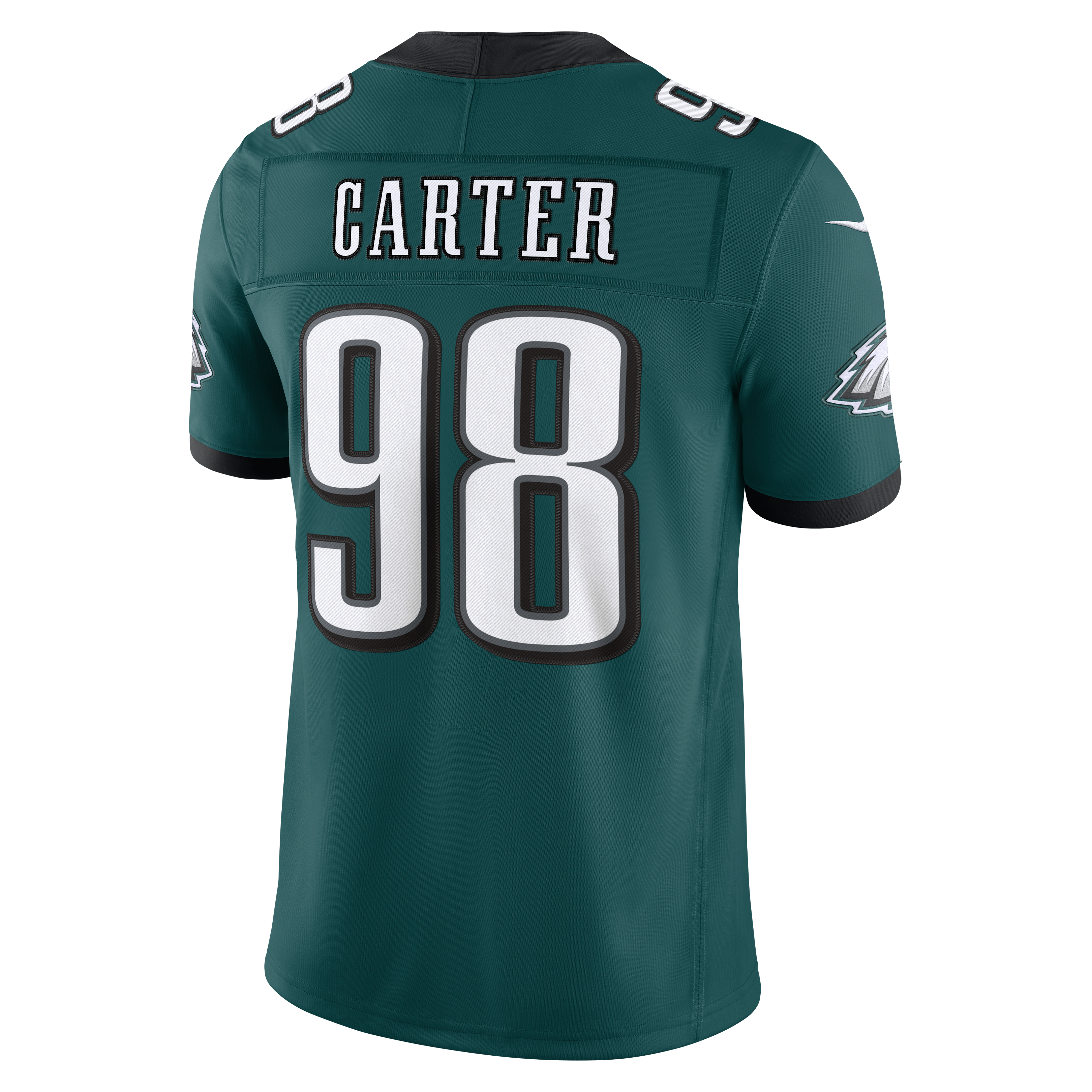 Jalen Carter Philadelphia Eagles Alternate Vapor F.U.S.E. Stitched Limited Jersey - Midnight Green - Image 4