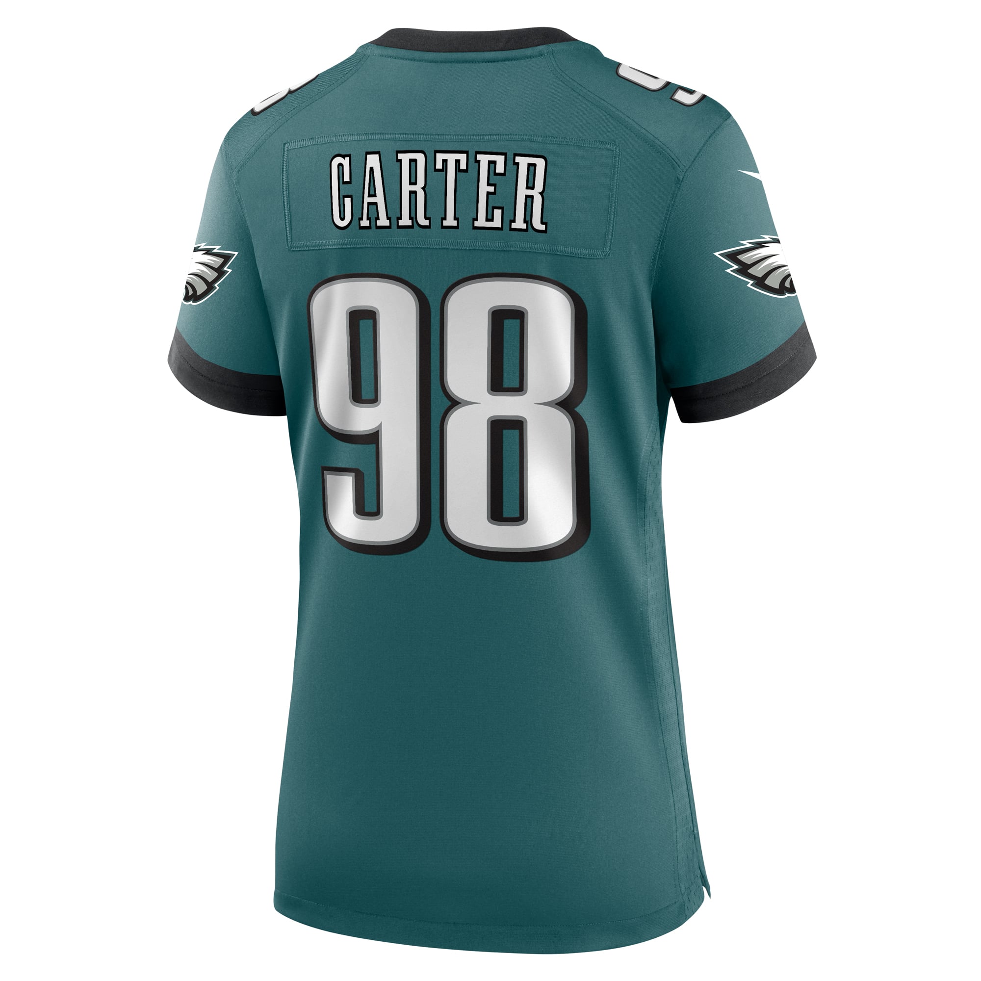 Jalen Carter Philadelphia Eagles Women's Team Game Jersey - Midnight Green - Image 4
