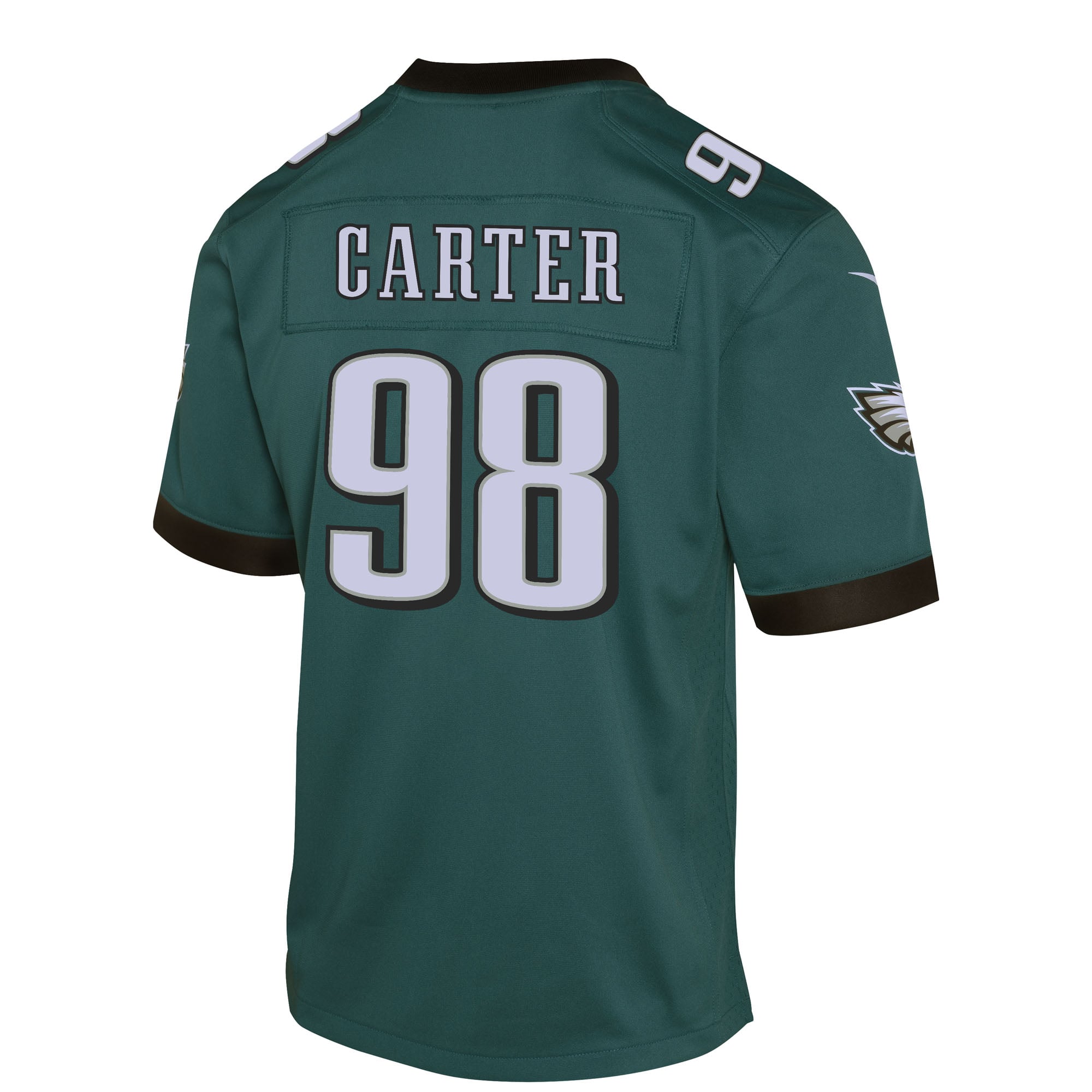 Jalen Carter Philadelphia Eagles Youth Game Player Jersey - Midnight Green - Image 4