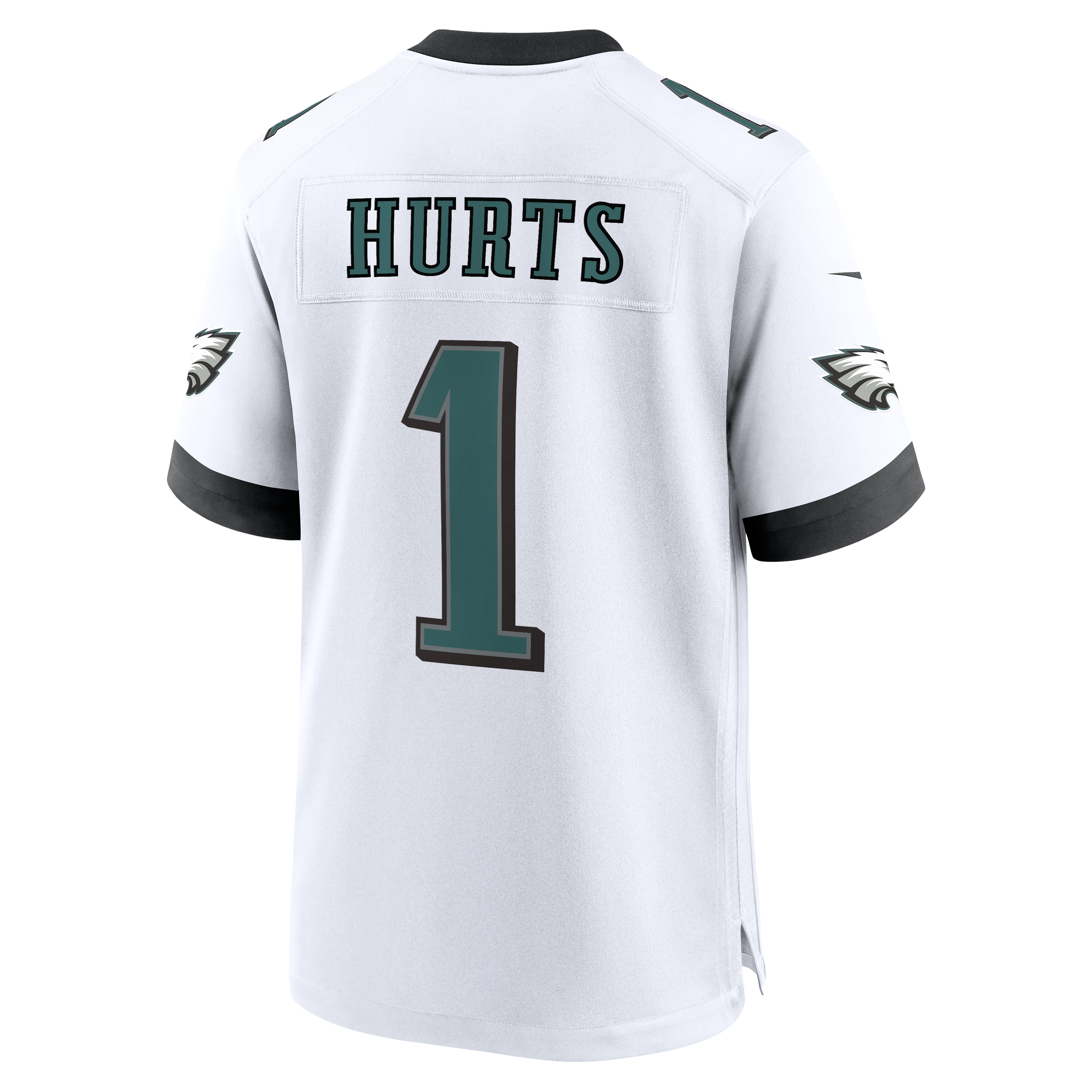 Jalen Hurts Philadelphia Eagles Alternate Game Jersey - Black - White - Image 4