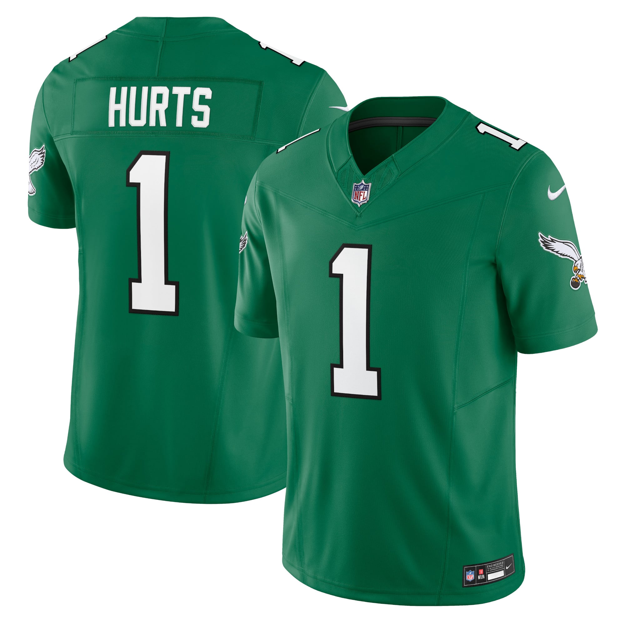 Jalen Hurts Philadelphia Eagles Alternate Vapor F.U.S.E. Limited Jersey - Kelly Green - Image 2