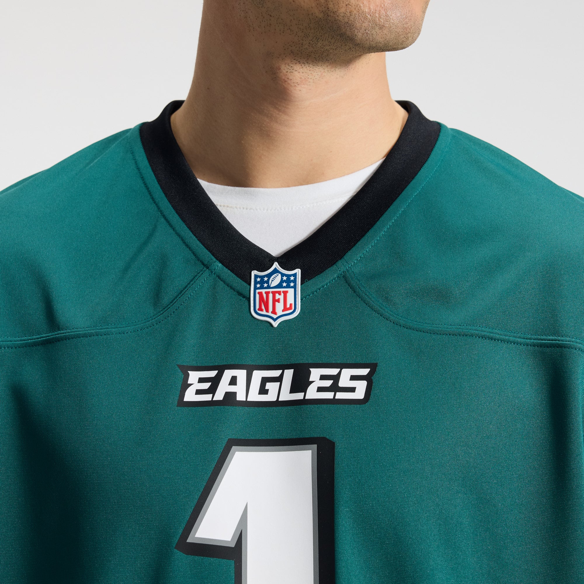 Jalen Hurts Philadelphia Eagles Game Jersey - White - Midnight Green - Image 11