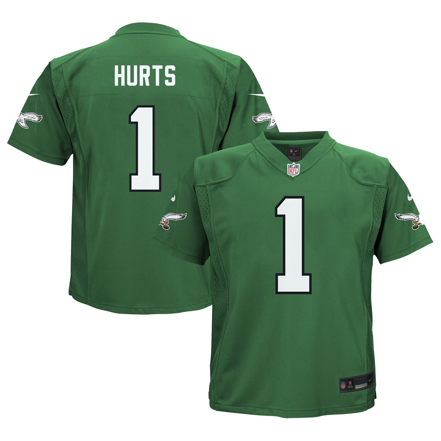 Jalen Hurts Philadelphia Eagles Infant Alternate Player Game Jersey - Kelly Green - Image 2