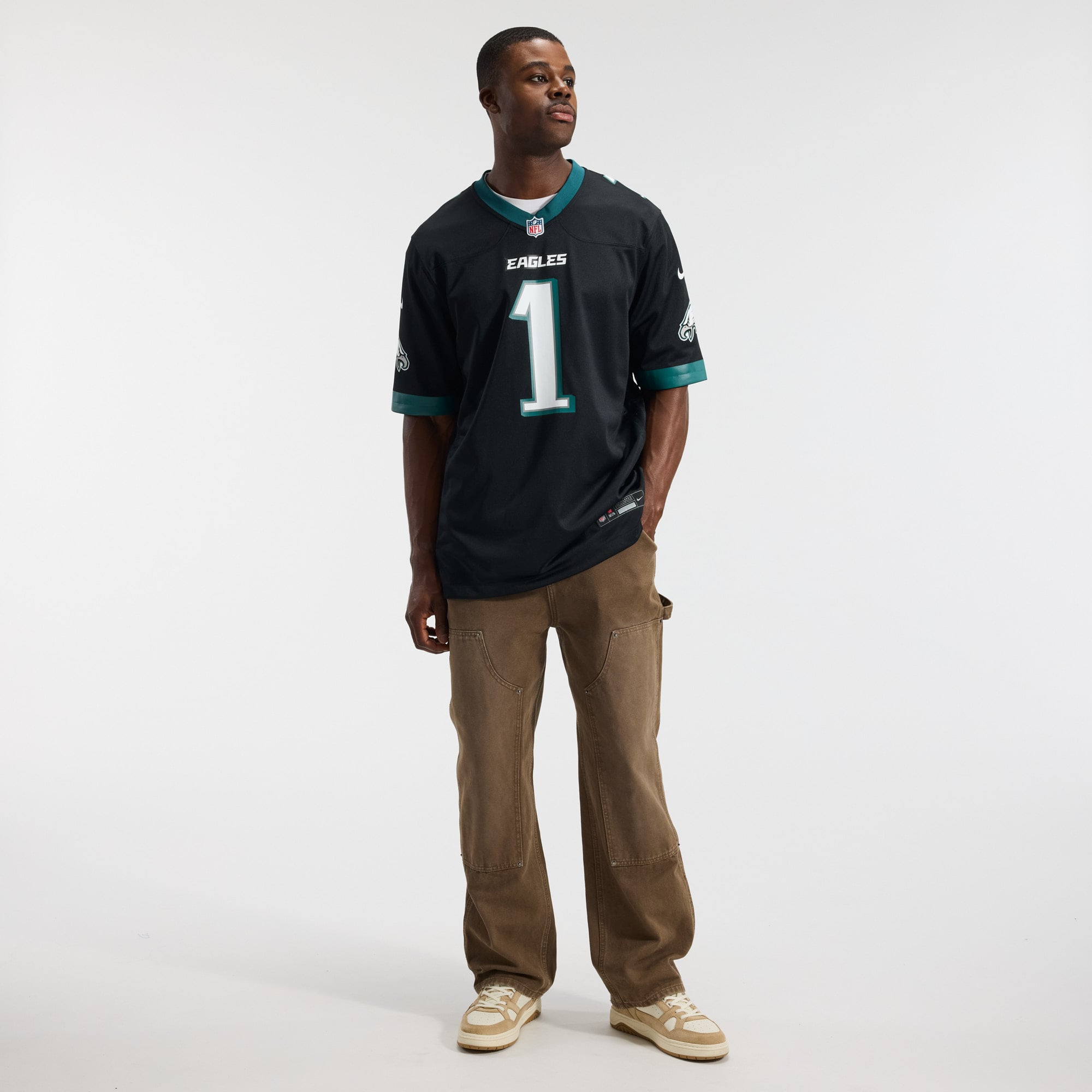 Jalen Hurts Philadelphia Eagles Team Game Jersey - Midnight Green - Black - Image 6