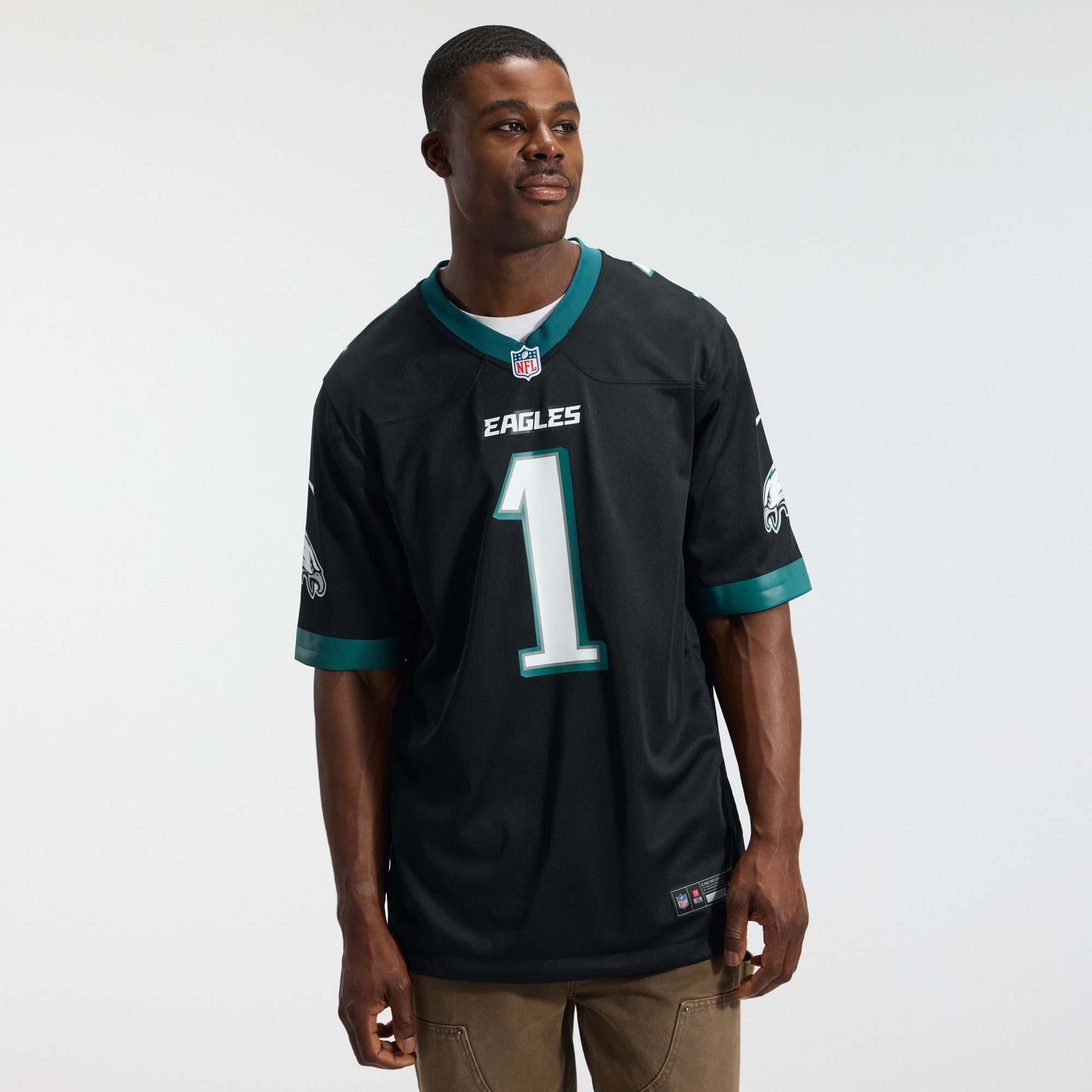 Jalen Hurts Philadelphia Eagles Team Game Jersey - Midnight Green - Black - Image 4