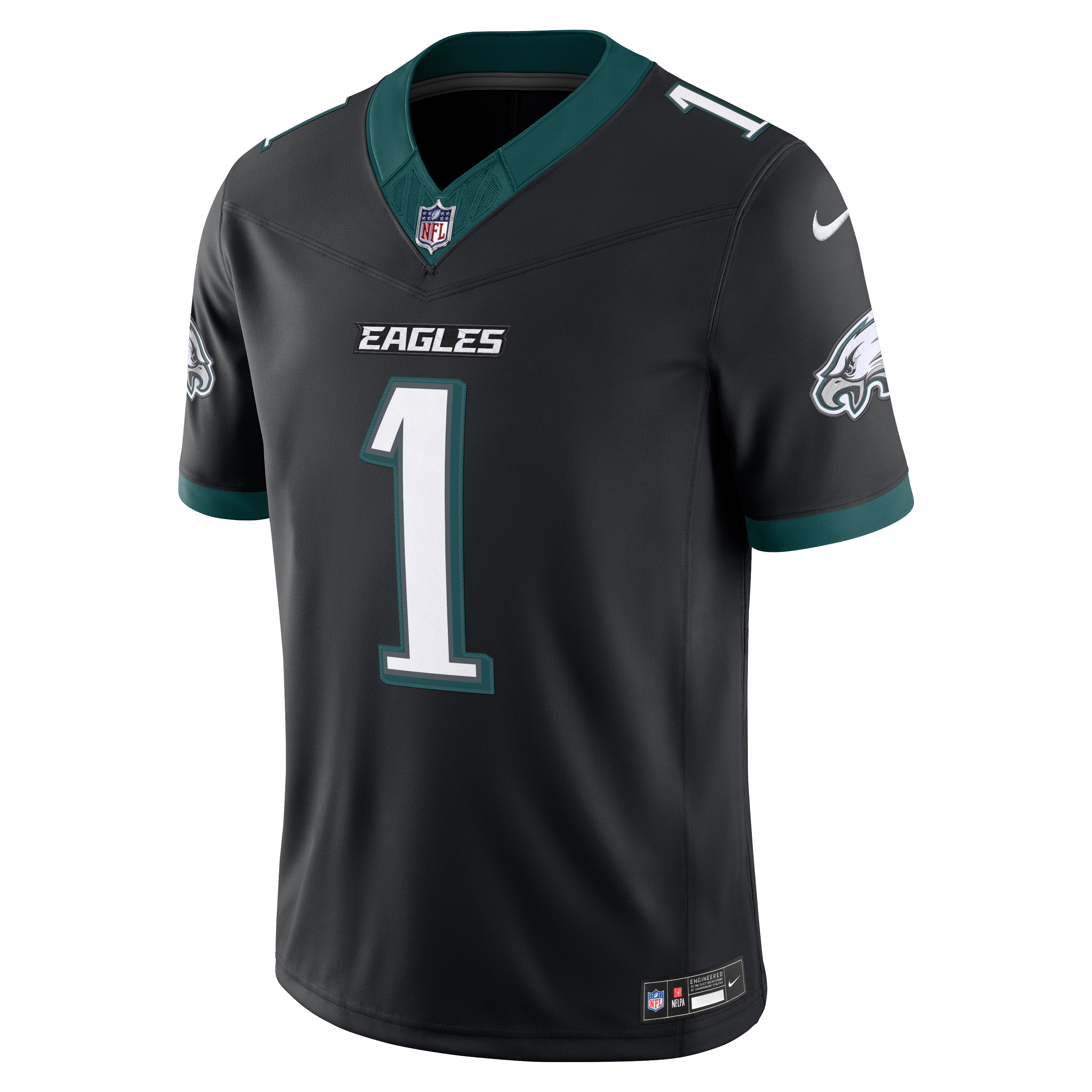 Jalen Hurts Philadelphia Eagles Team Vapor F.U.S.E. Stitched Limited Jersey - Black - Image 3