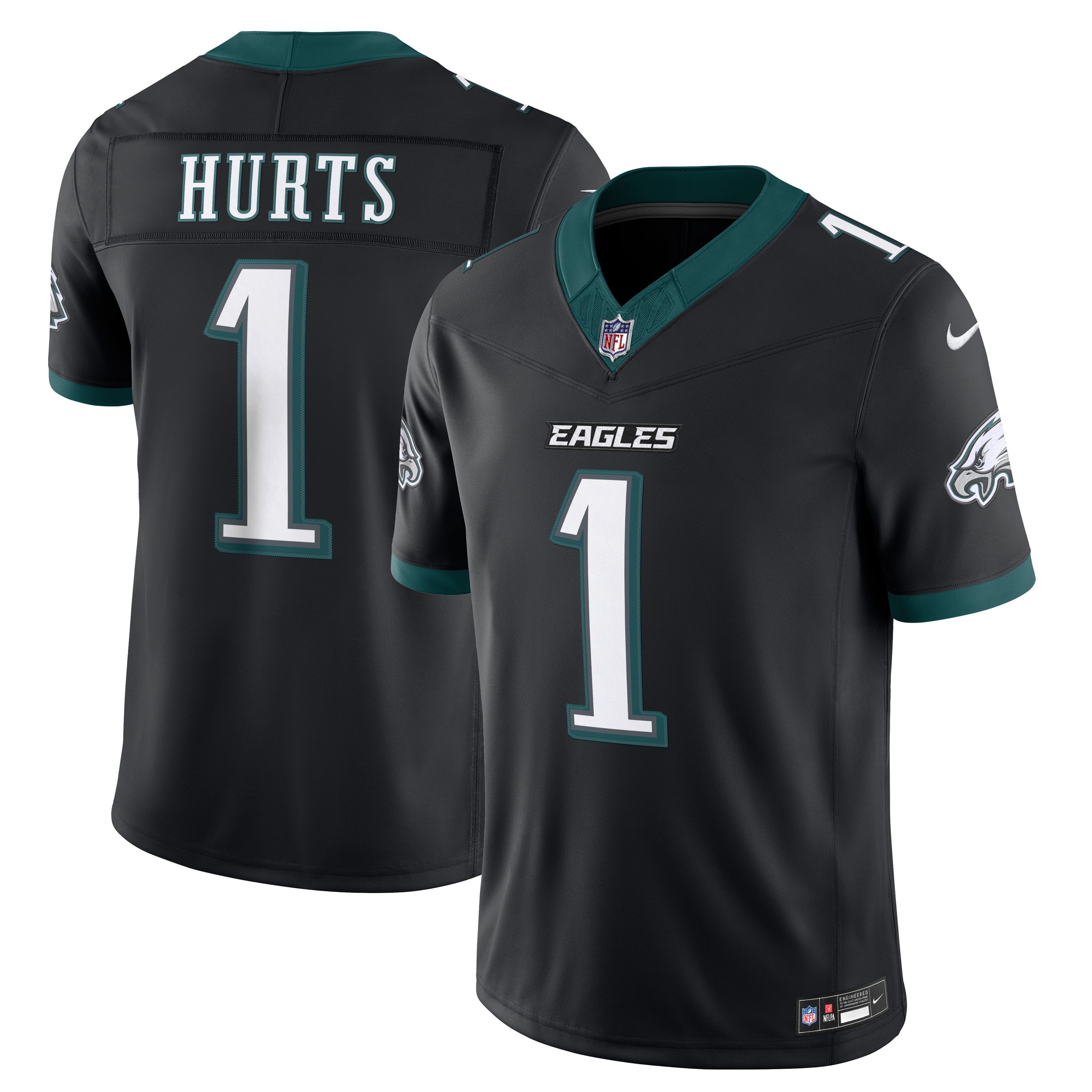 Jalen Hurts Philadelphia Eagles Vapor F.U.S.E. Stitched Limited Jersey - Black