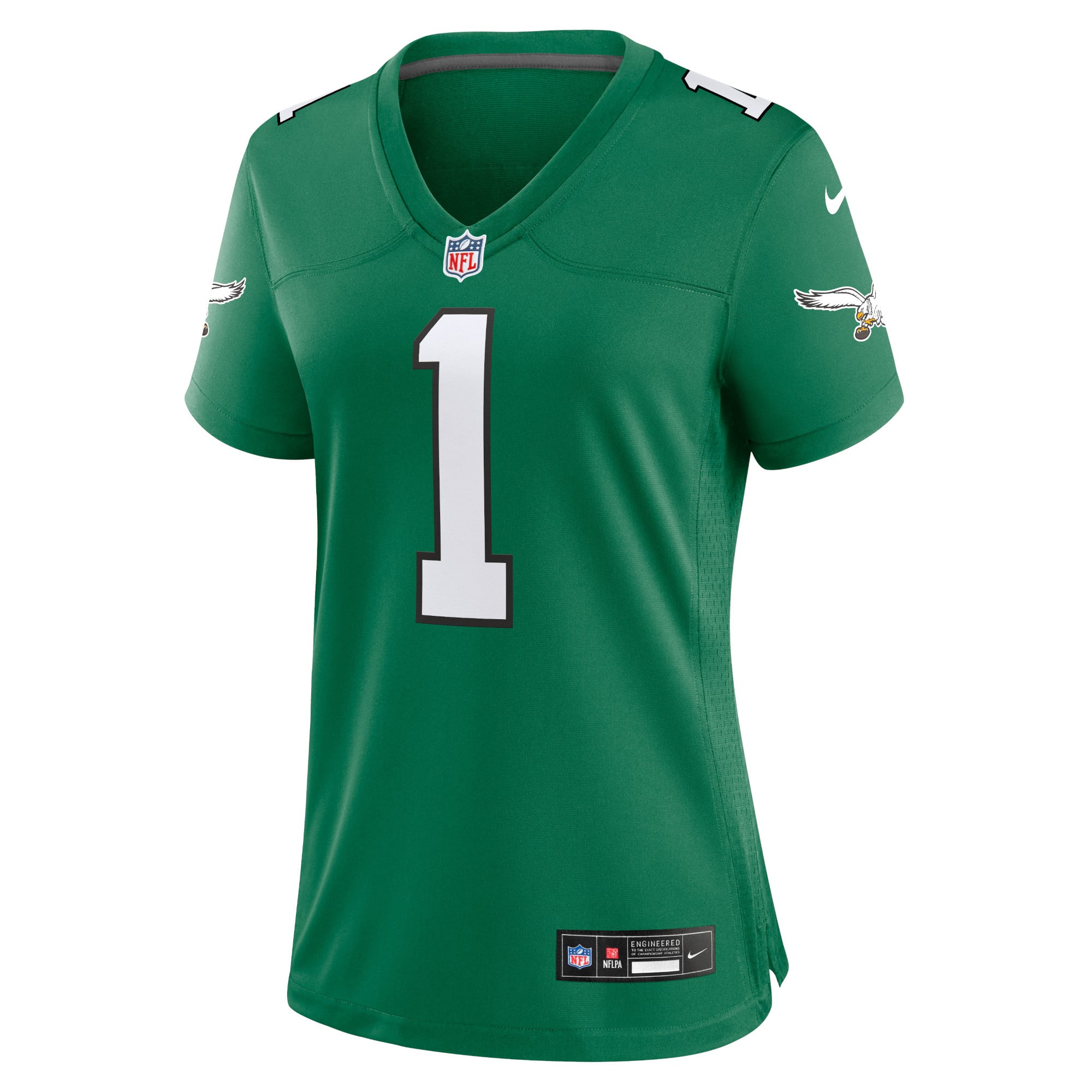 Jalen Hurts Philadelphia Eagles Women's Alternate Game Jersey - Black - Kelly Green - Image 3