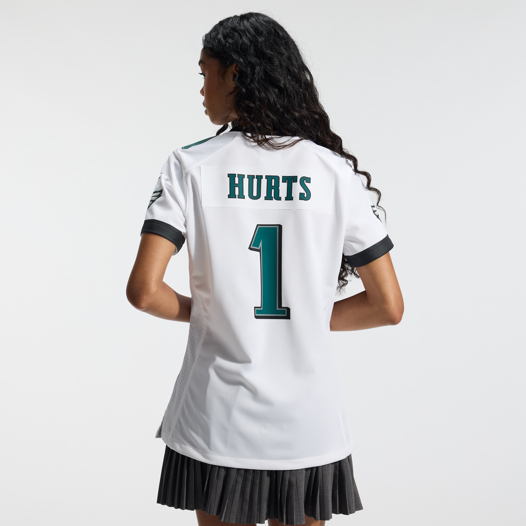 Jalen Hurts Philadelphia Eagles Women's Alternate Game Jersey - Black - White - Image 5