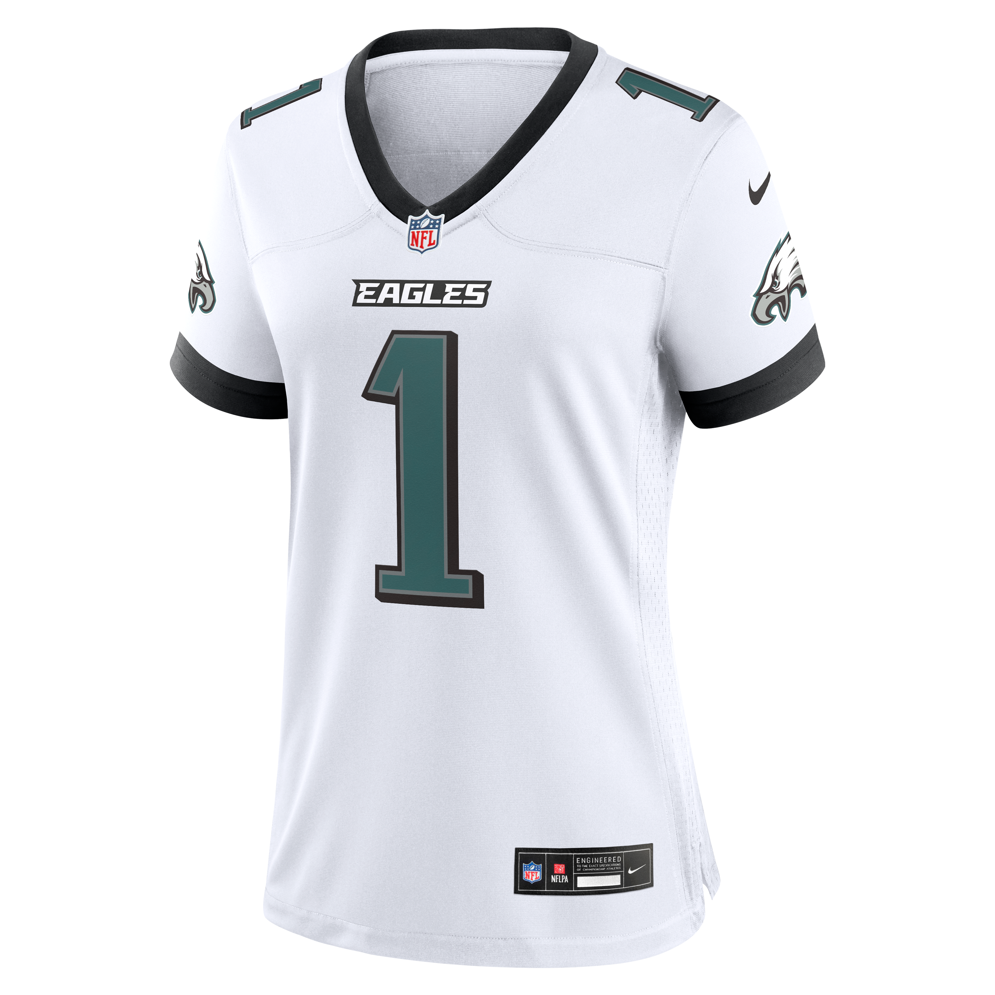 Jalen Hurts Philadelphia Eagles Women's Alternate Game Jersey - Black - White - Image 8