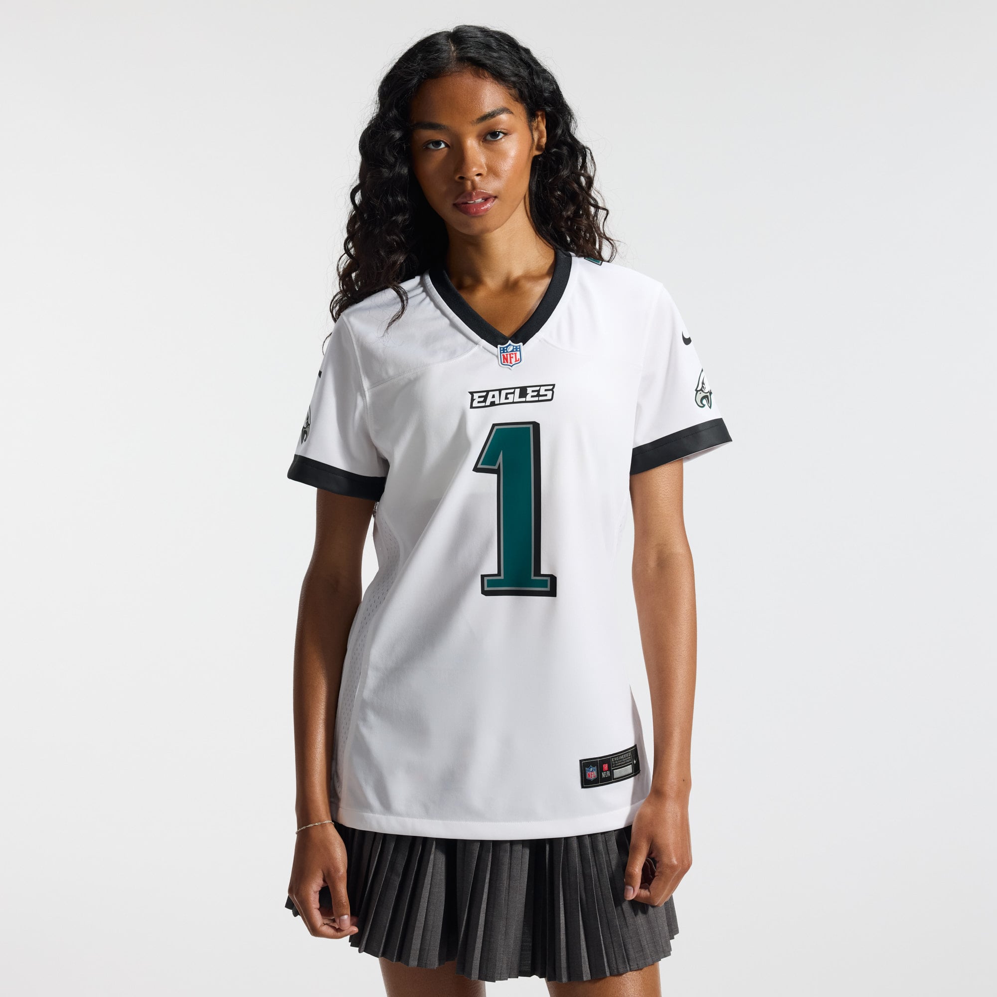 Jalen Hurts Philadelphia Eagles Women's Alternate Game Jersey - Black - White - Image 4