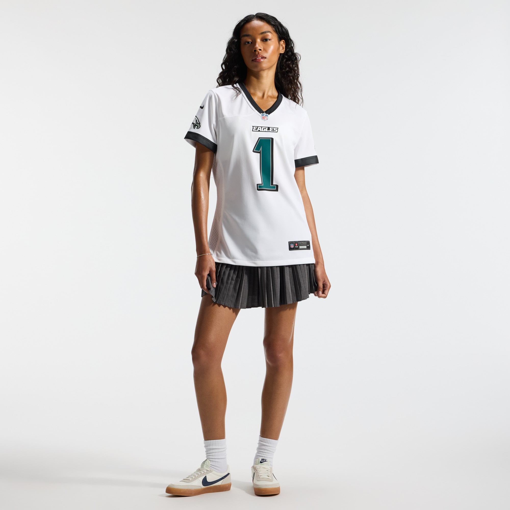 Jalen Hurts Philadelphia Eagles Women's Alternate Game Jersey - Black - White - Image 6